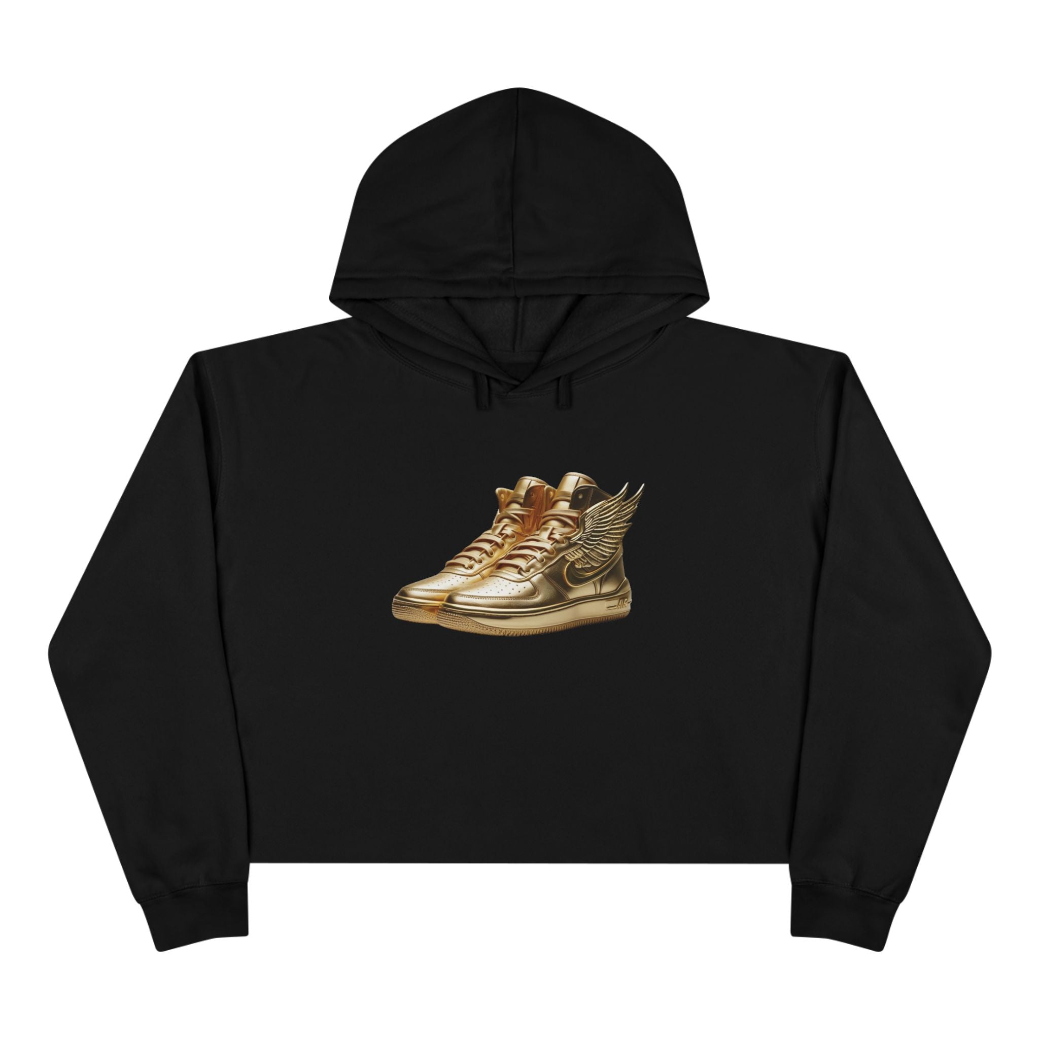 Golden Sneakers Crop Hoodie