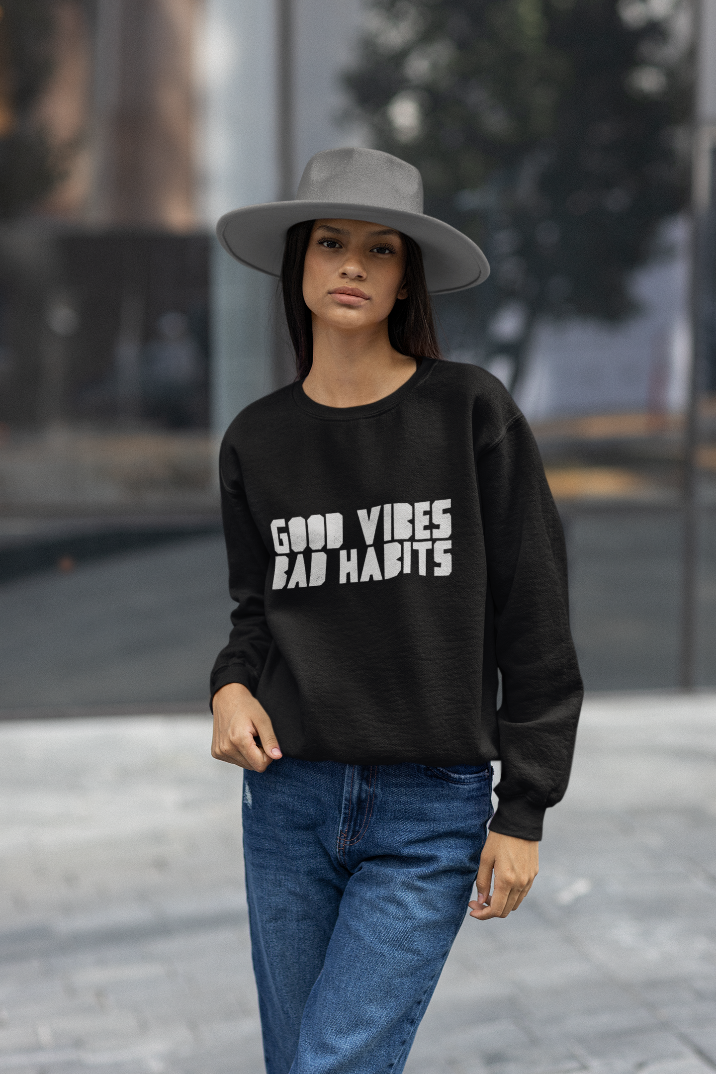 Good Vibes Bad Habits Sweatshirt