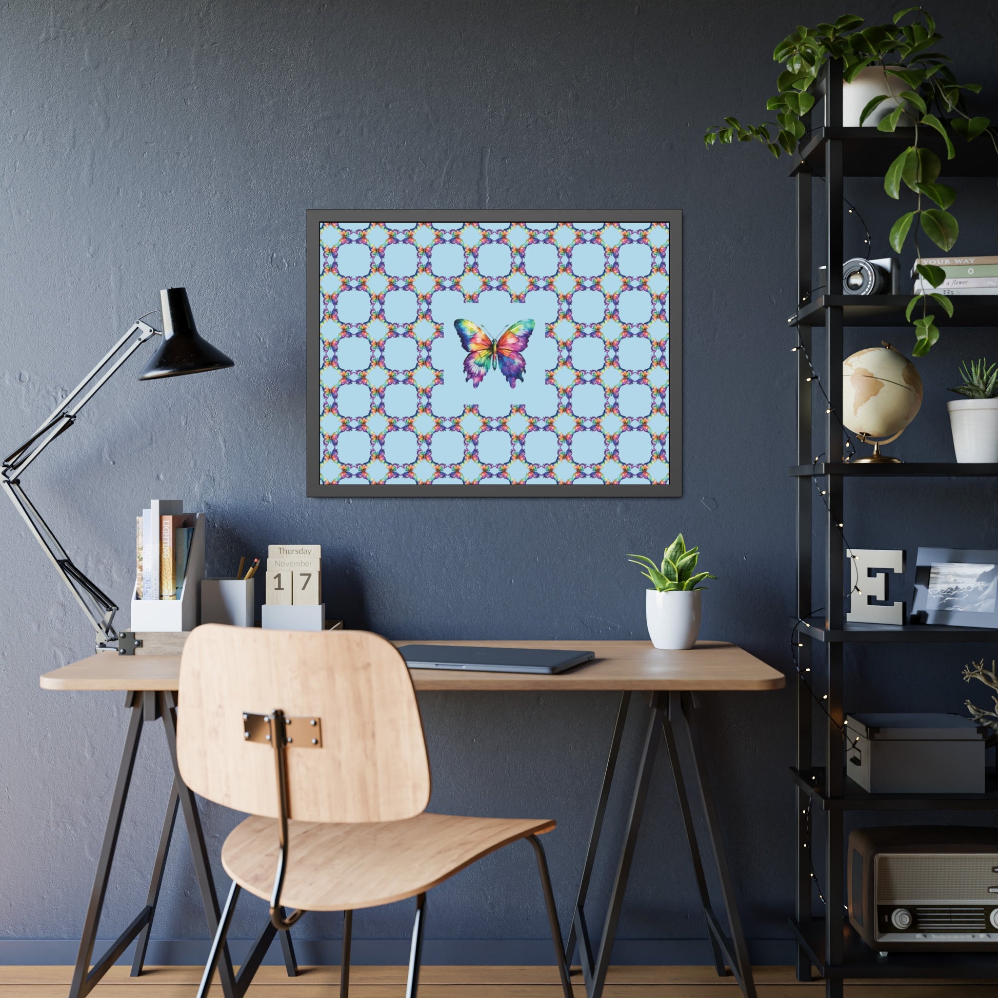 Colorful Butterfly Framed Paper Poster