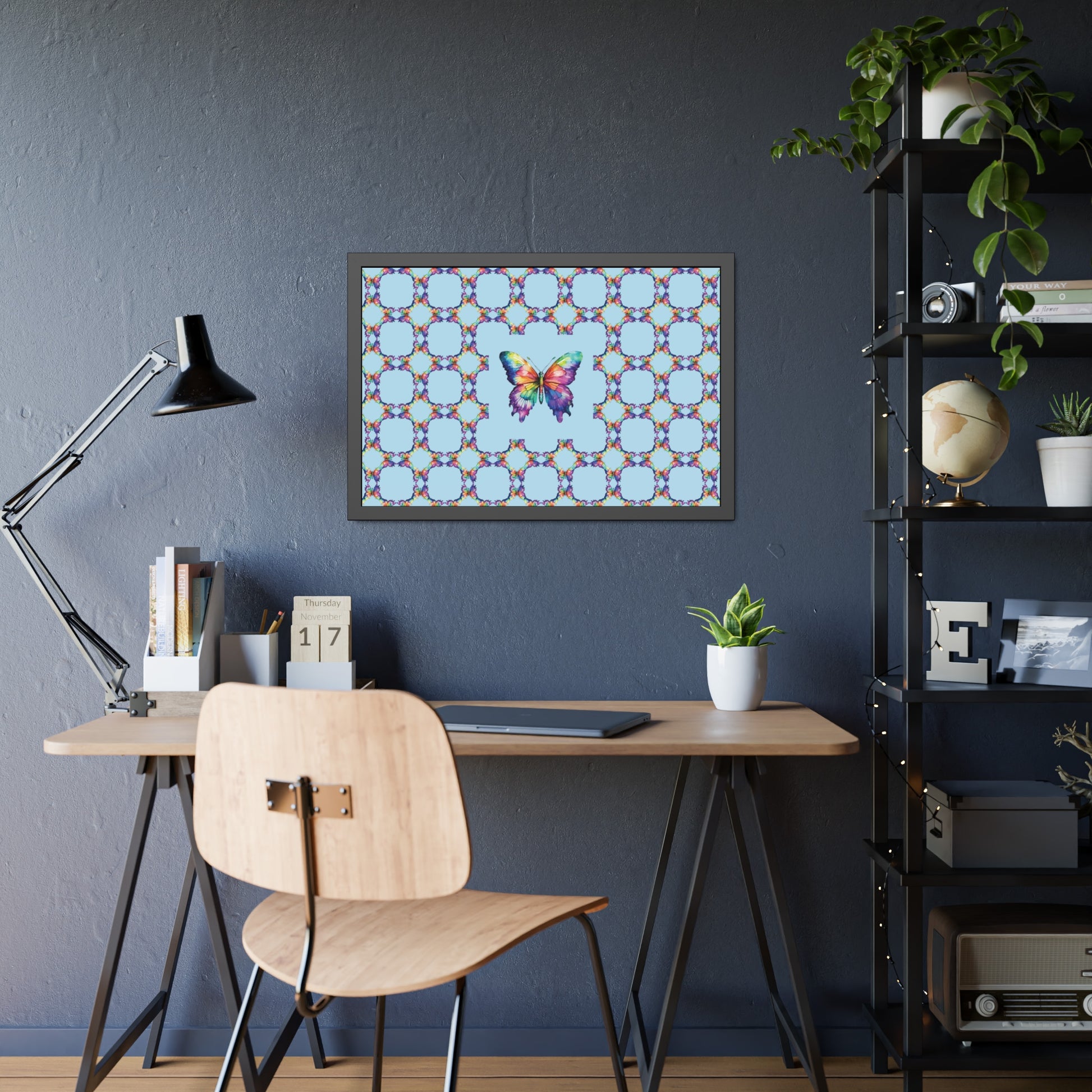 Colorful Butterfly Framed Paper Poster