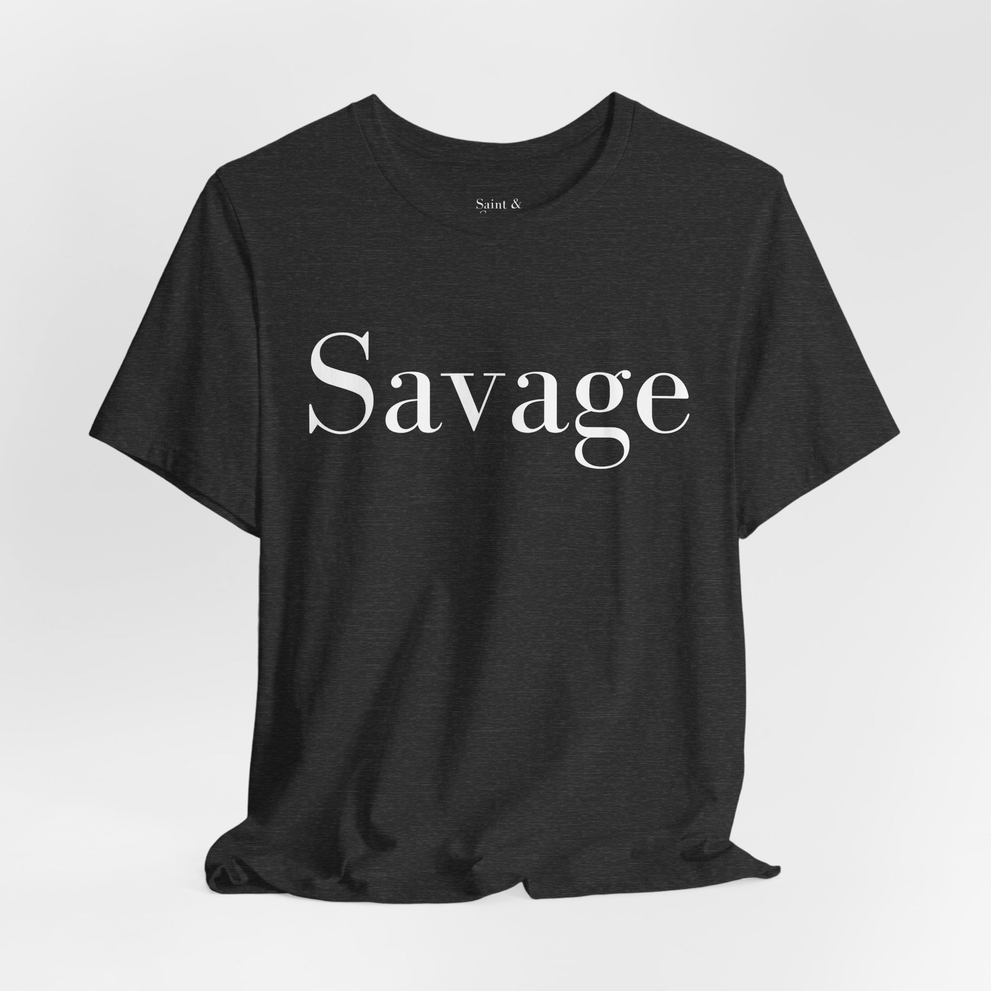 Dark Gray Heather "Savage" Tee