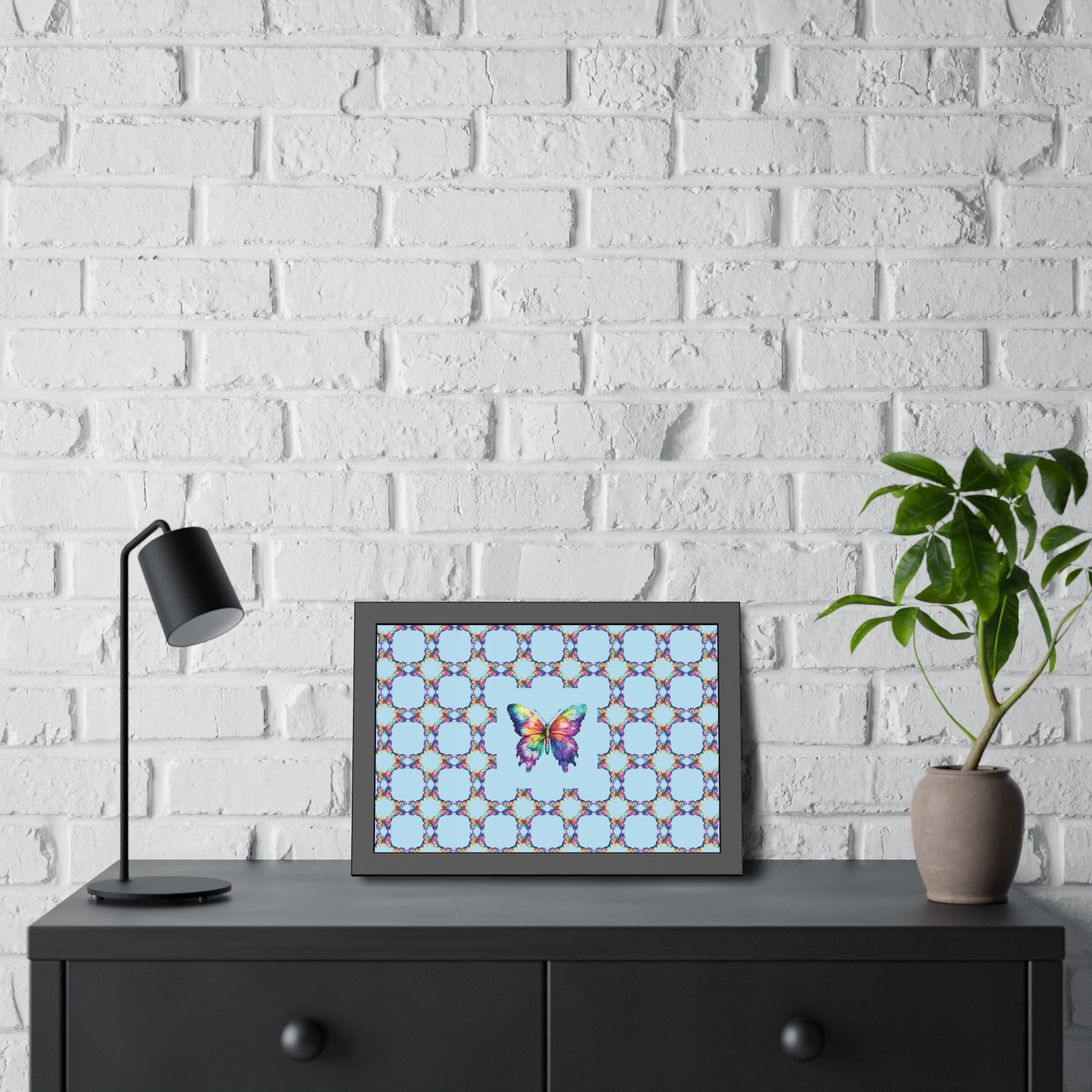 Colorful Butterfly Framed Paper Poster
