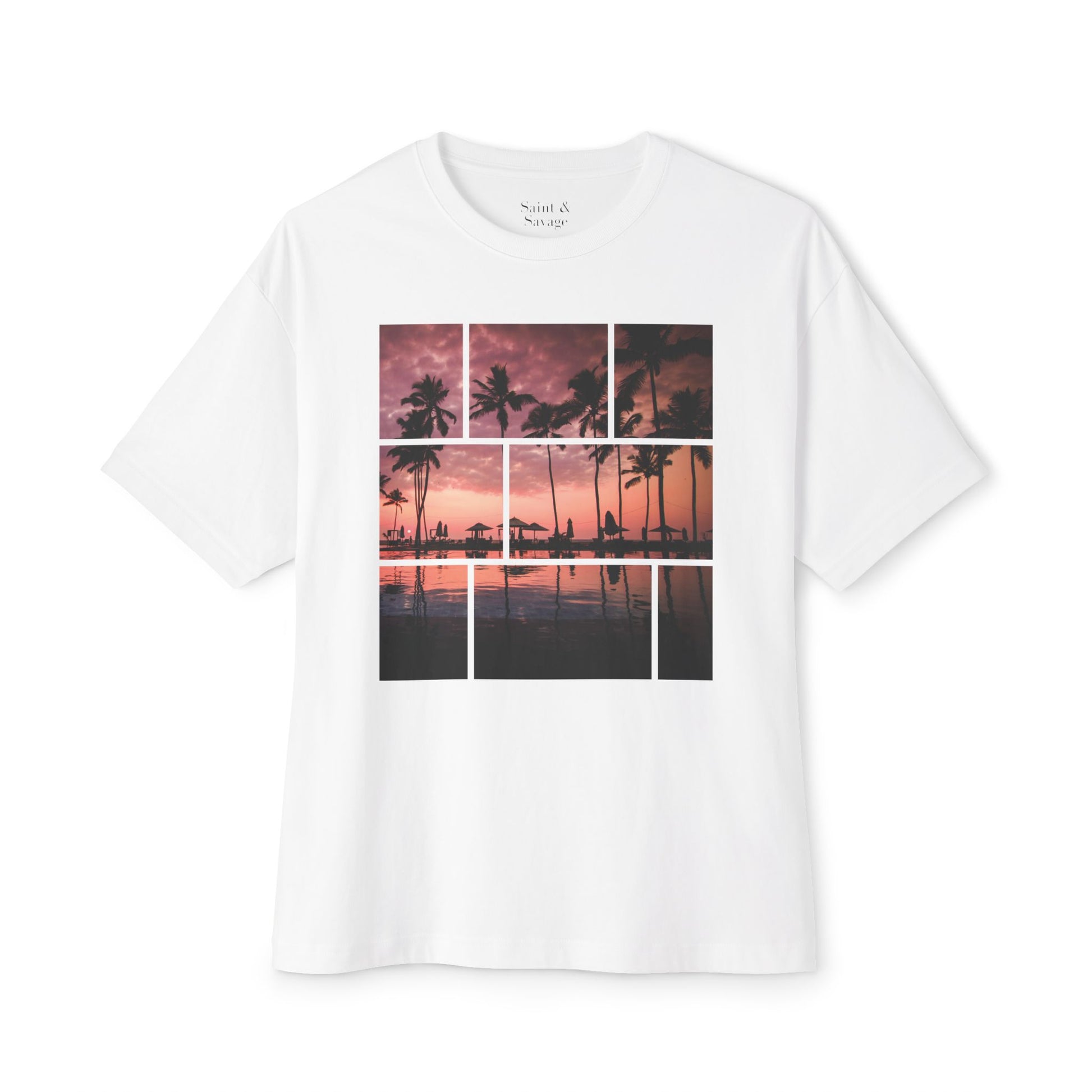 Palm Sunset Beach Oversized Tee