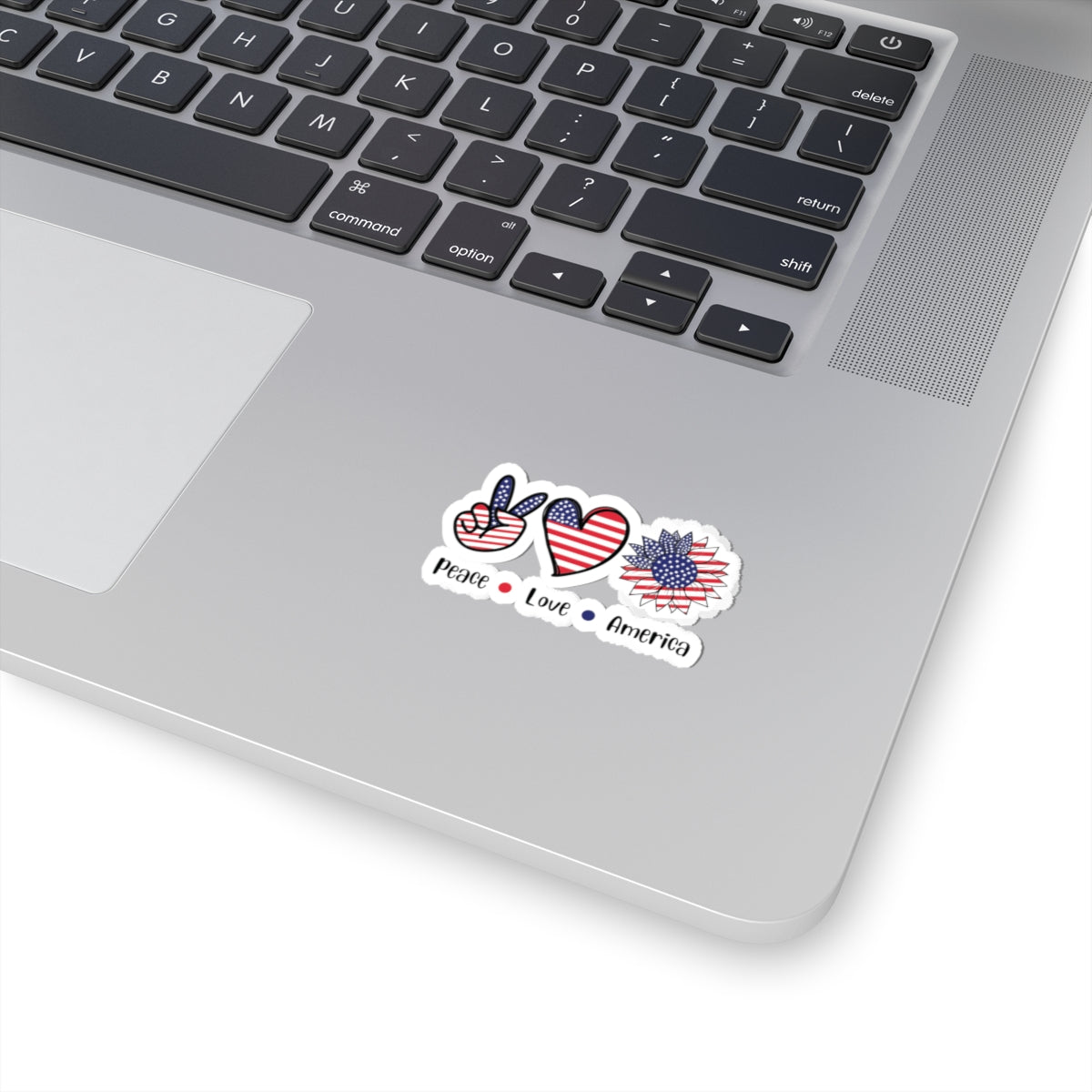 Peace, Love, America Kiss-Cut Stickers -