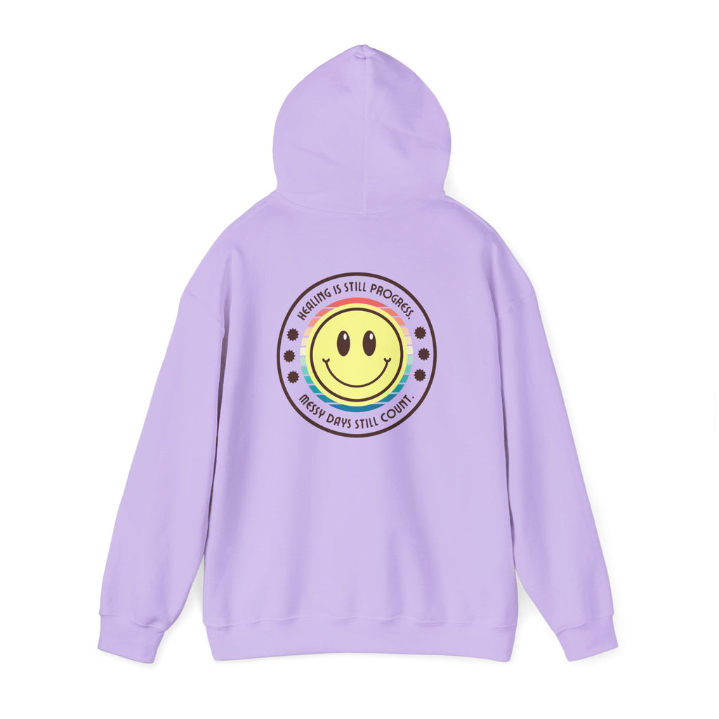 Pastel Smiley "Healing Is Still Progress" Hoodie