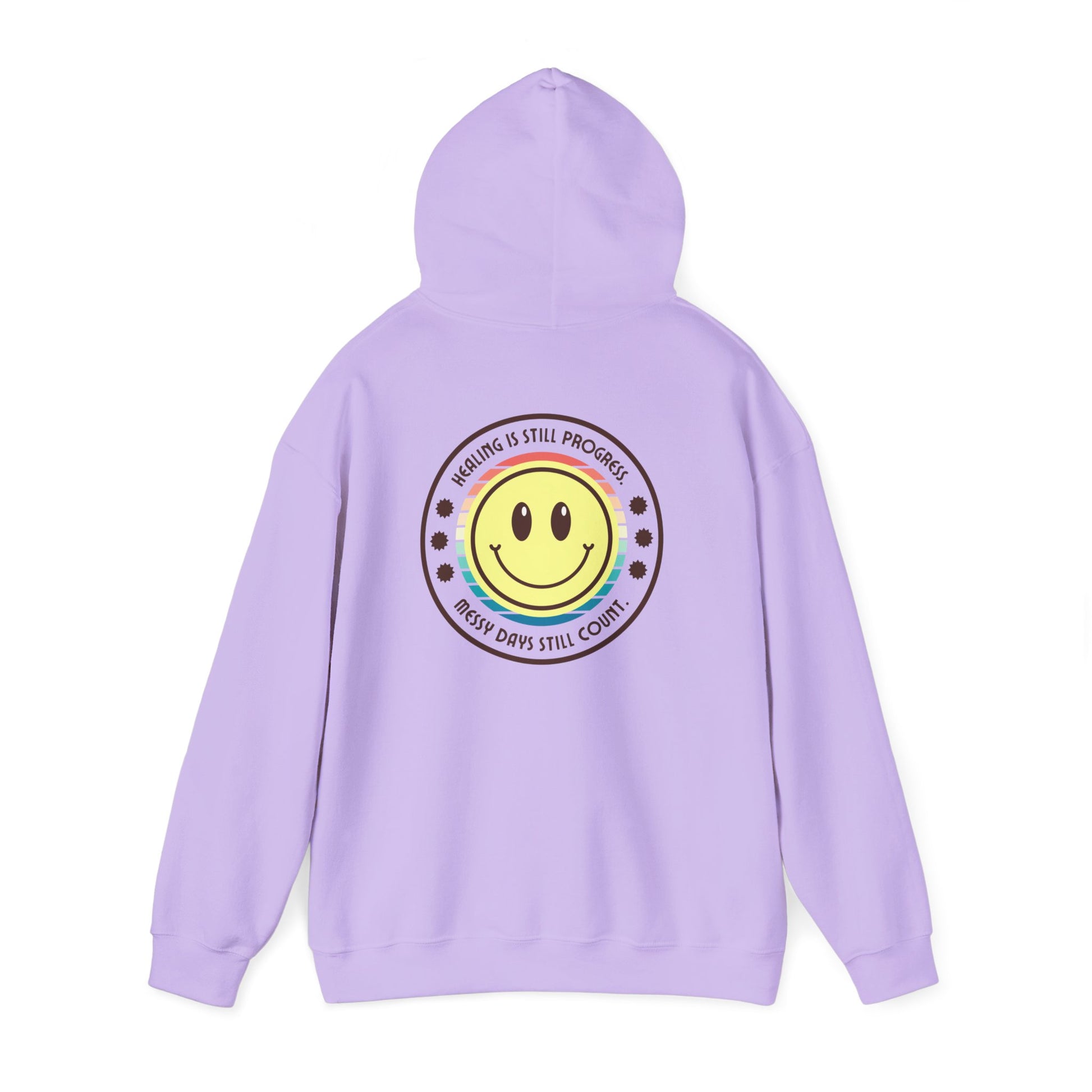 Pastel Smiley "Healing Is Still Progress" Hoodie
