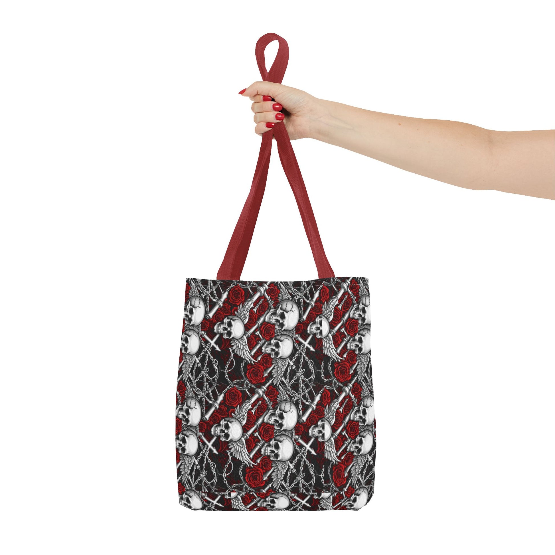 Gothic Skull & Rose Tote Bag