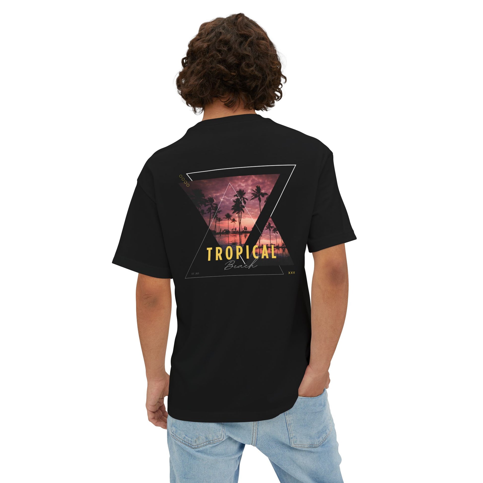 Tropical Beach Oversized Tee