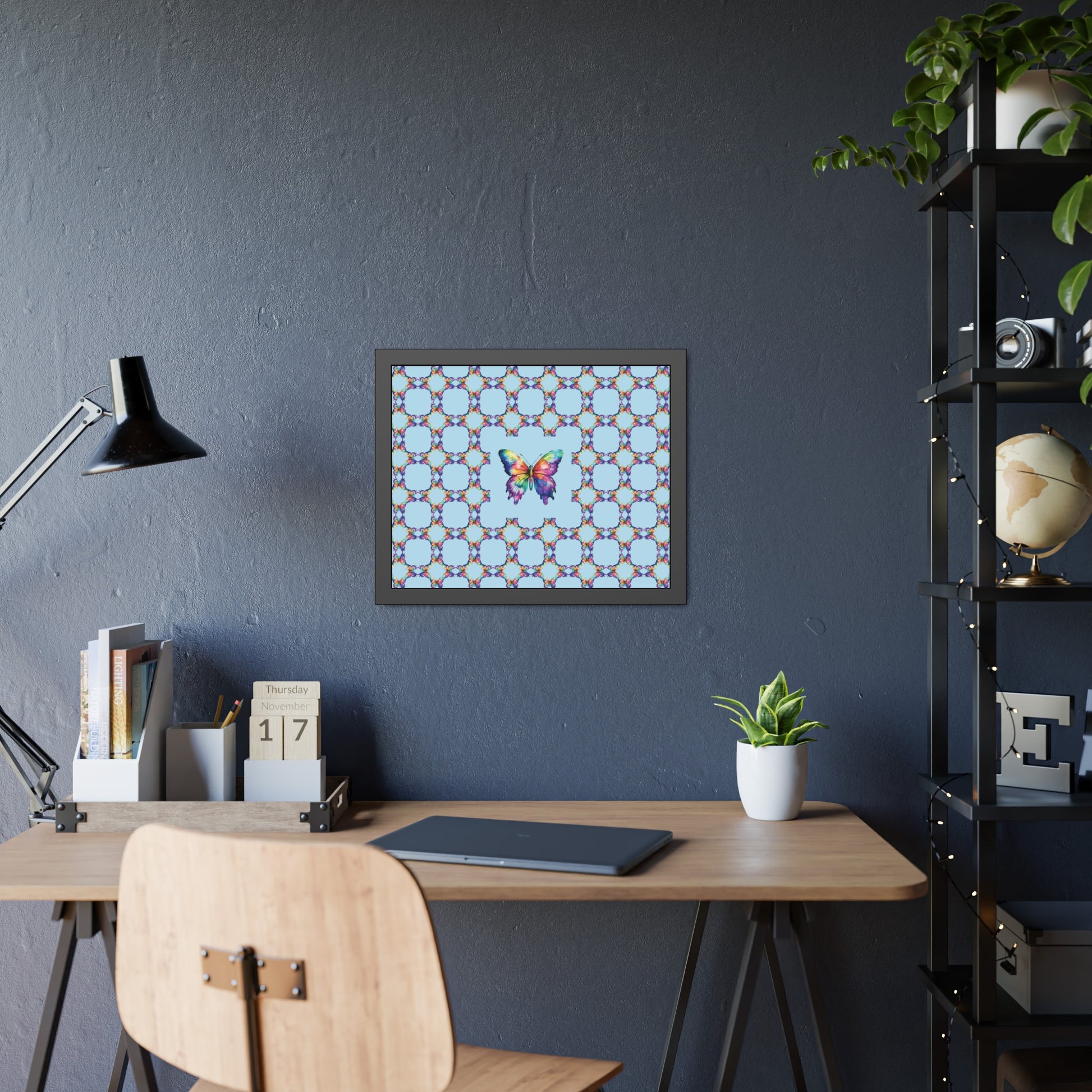Colorful Butterfly Framed Paper Poster
