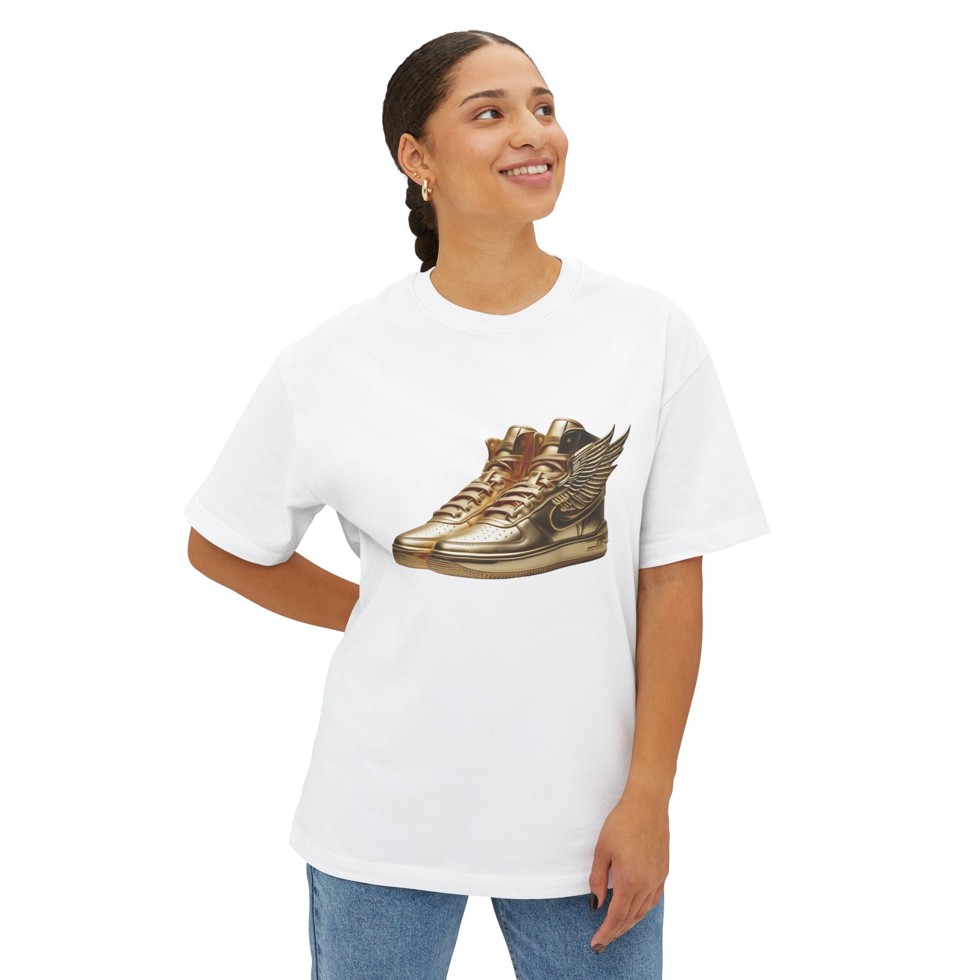 Golden Sneakers Oversized Tee
