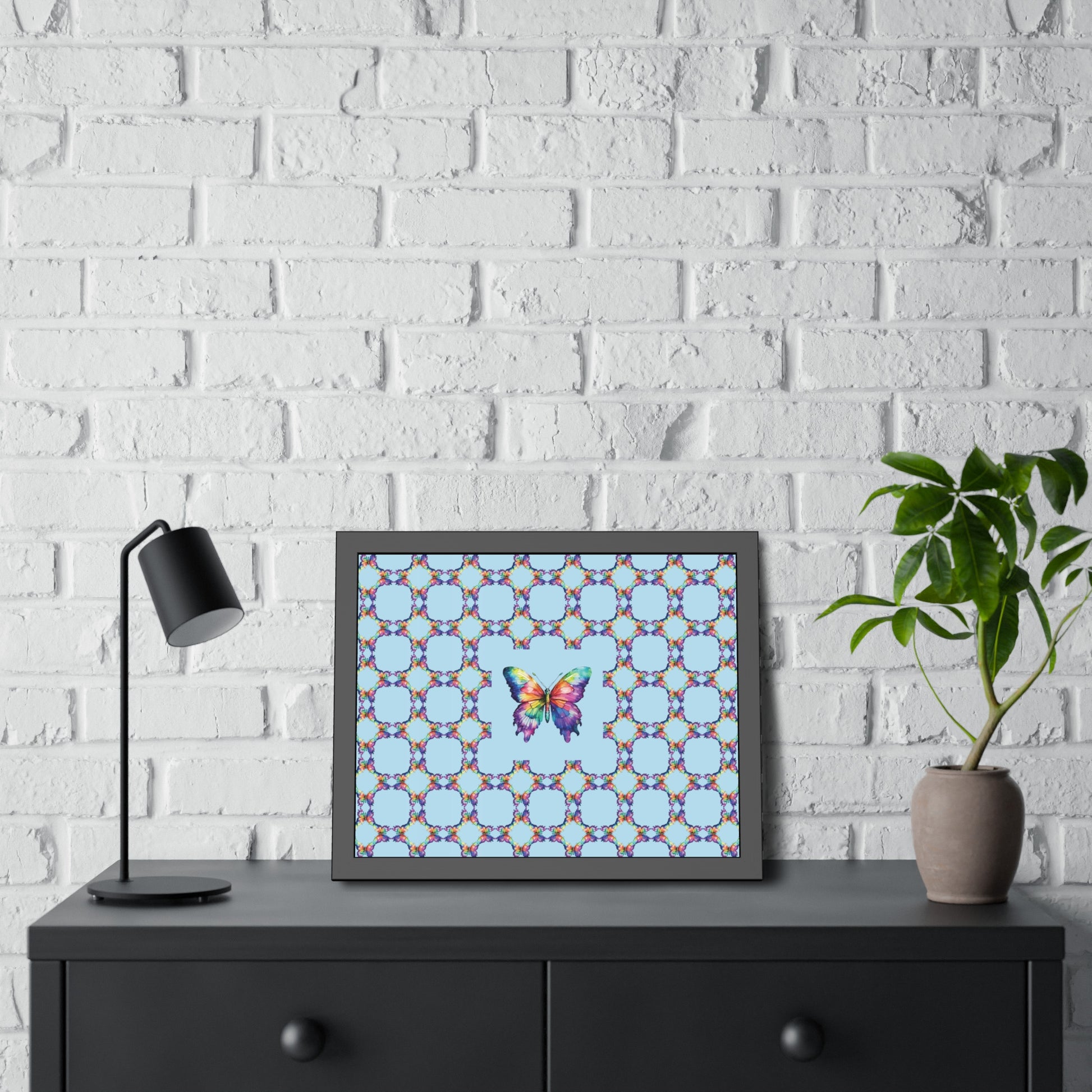 Colorful Butterfly Framed Paper Poster