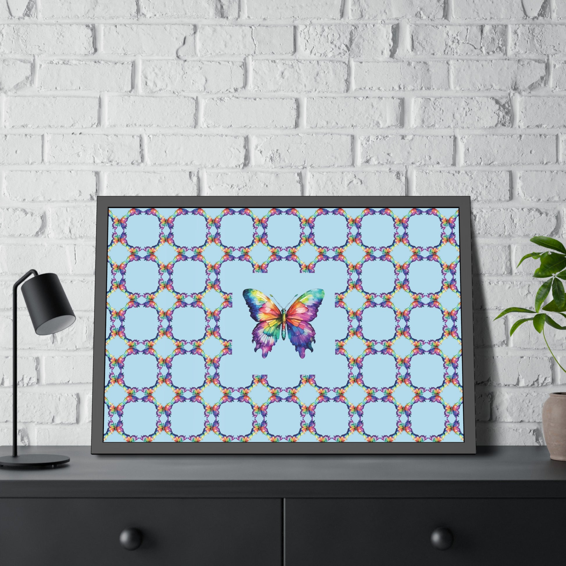 Colorful Butterfly Framed Paper Poster