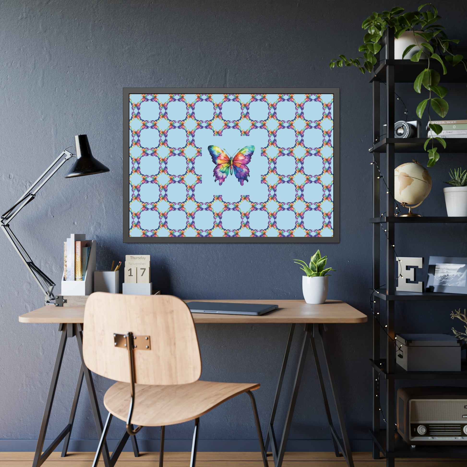 Colorful Butterfly Framed Paper Poster