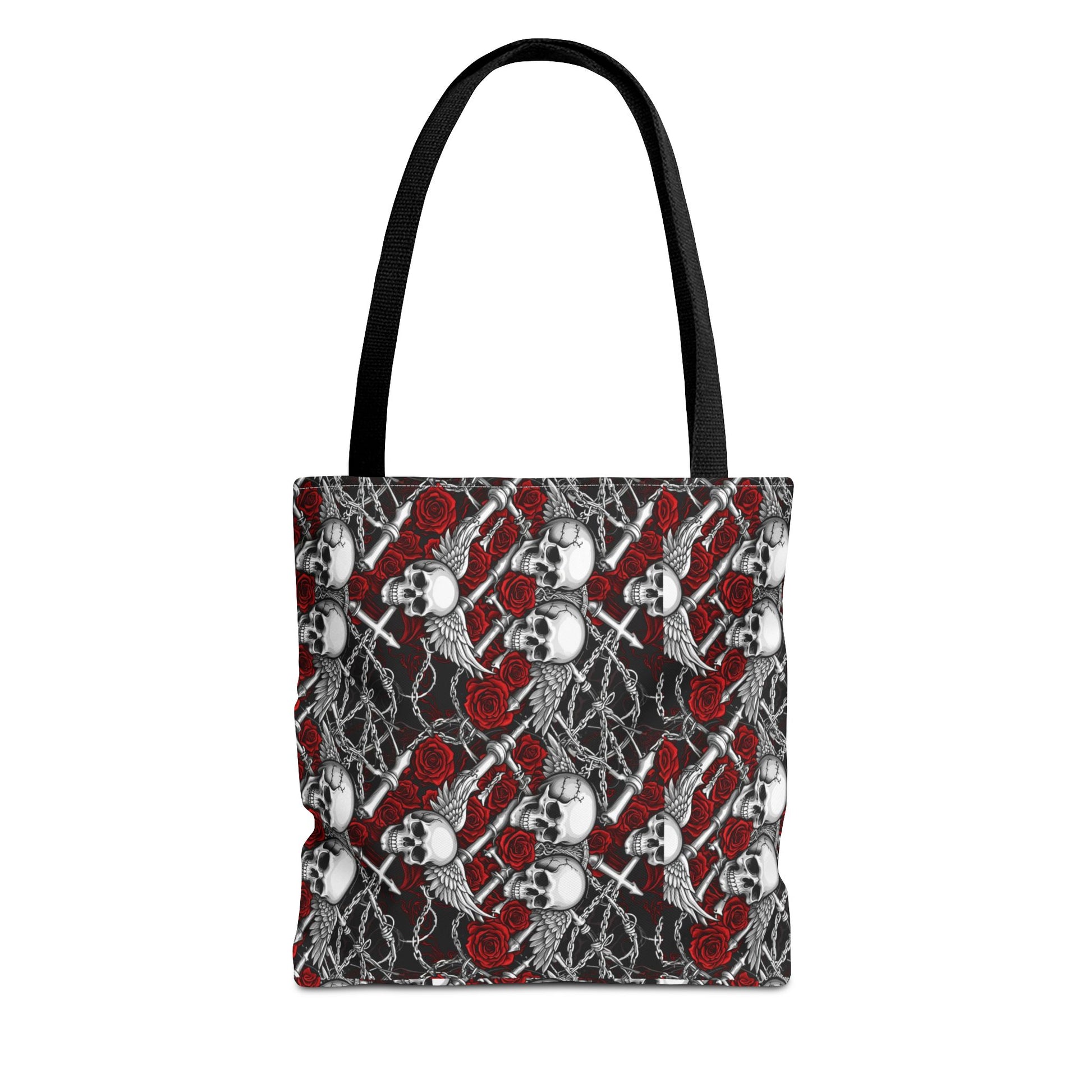 Gothic Skull & Rose Tote Bag