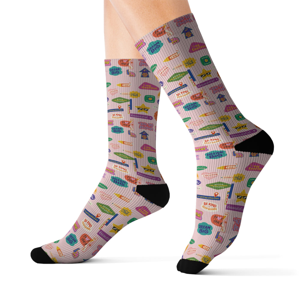 Colorful Patterned Sublimation Socks