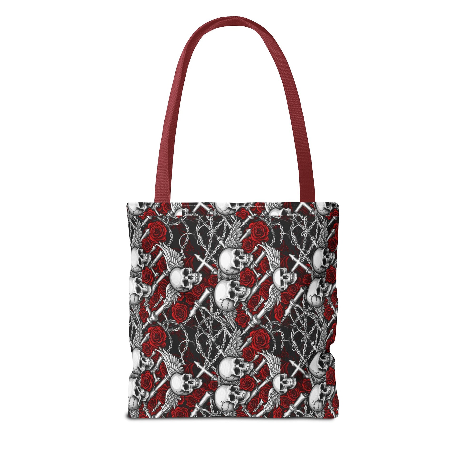 Gothic Skull & Rose Tote Bag