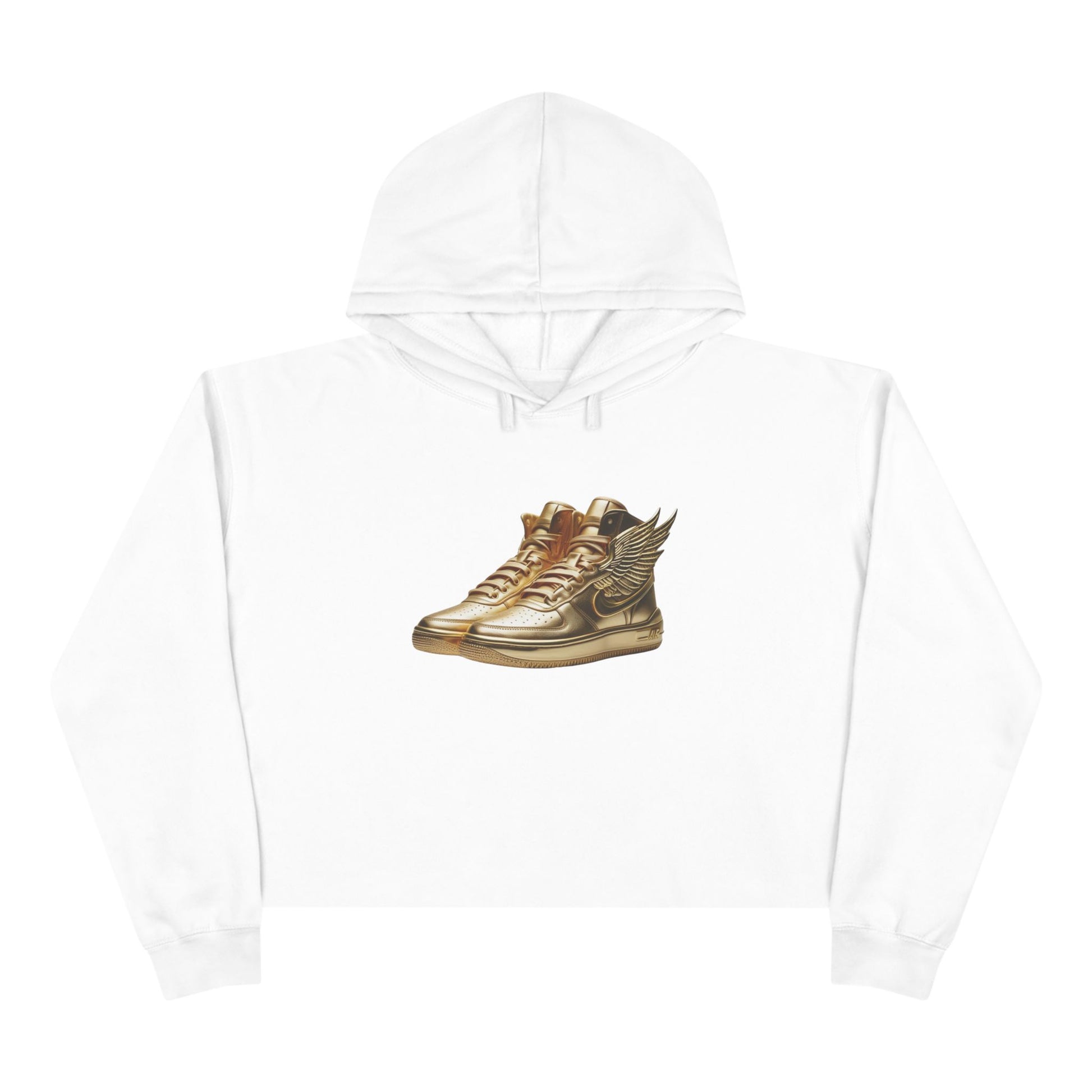 Golden Sneakers Crop Hoodie