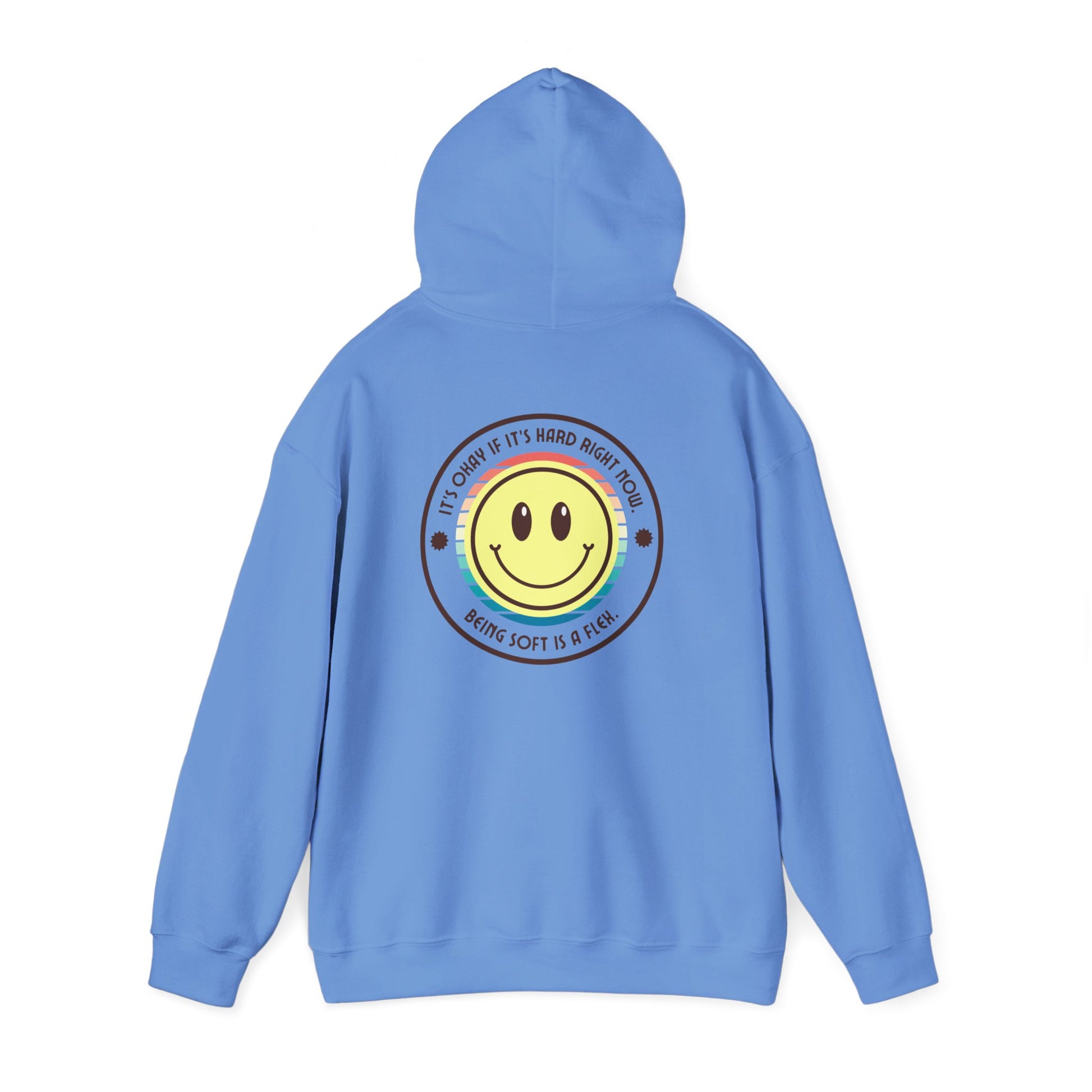 Pastel Smiley "It's Okay If It's Hard Right Now" Hoodie