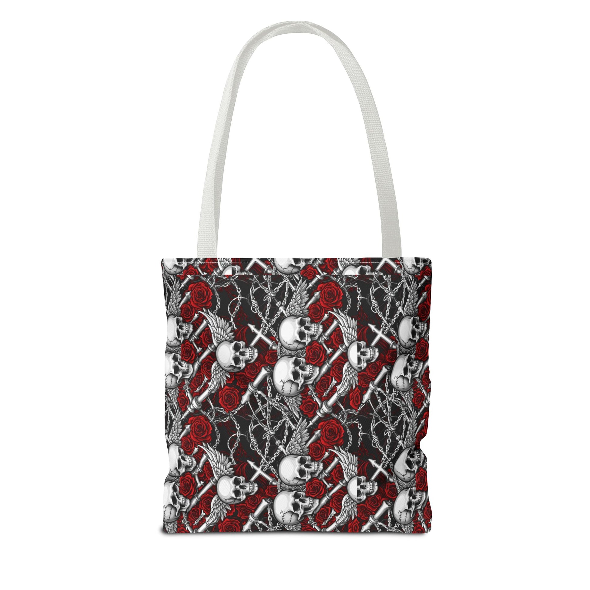 Gothic Skull & Rose Tote Bag