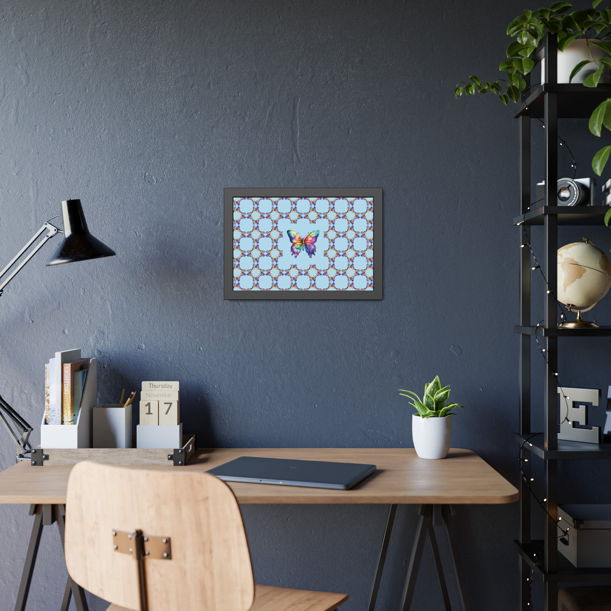 Colorful Butterfly Framed Paper Poster