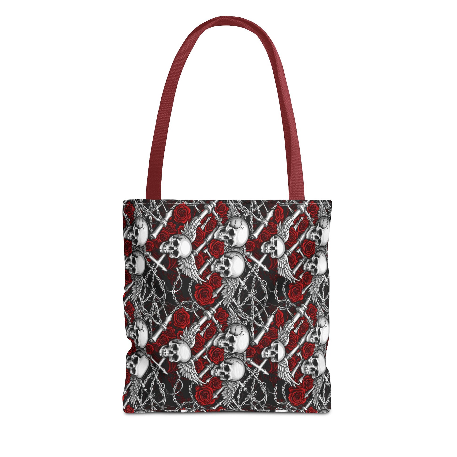 Gothic Skull & Rose Tote Bag