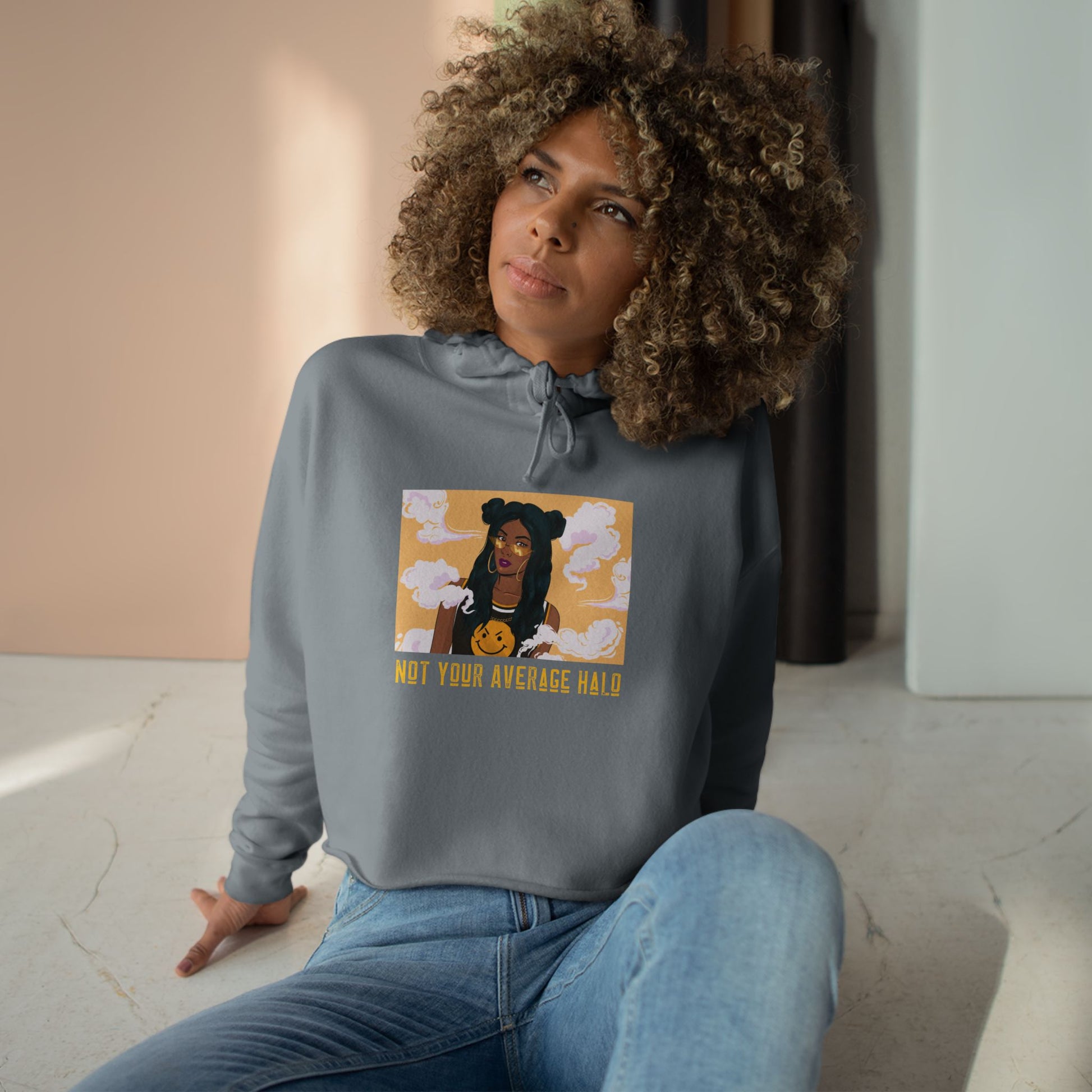 Not Your Average Halo Crop Hoodie