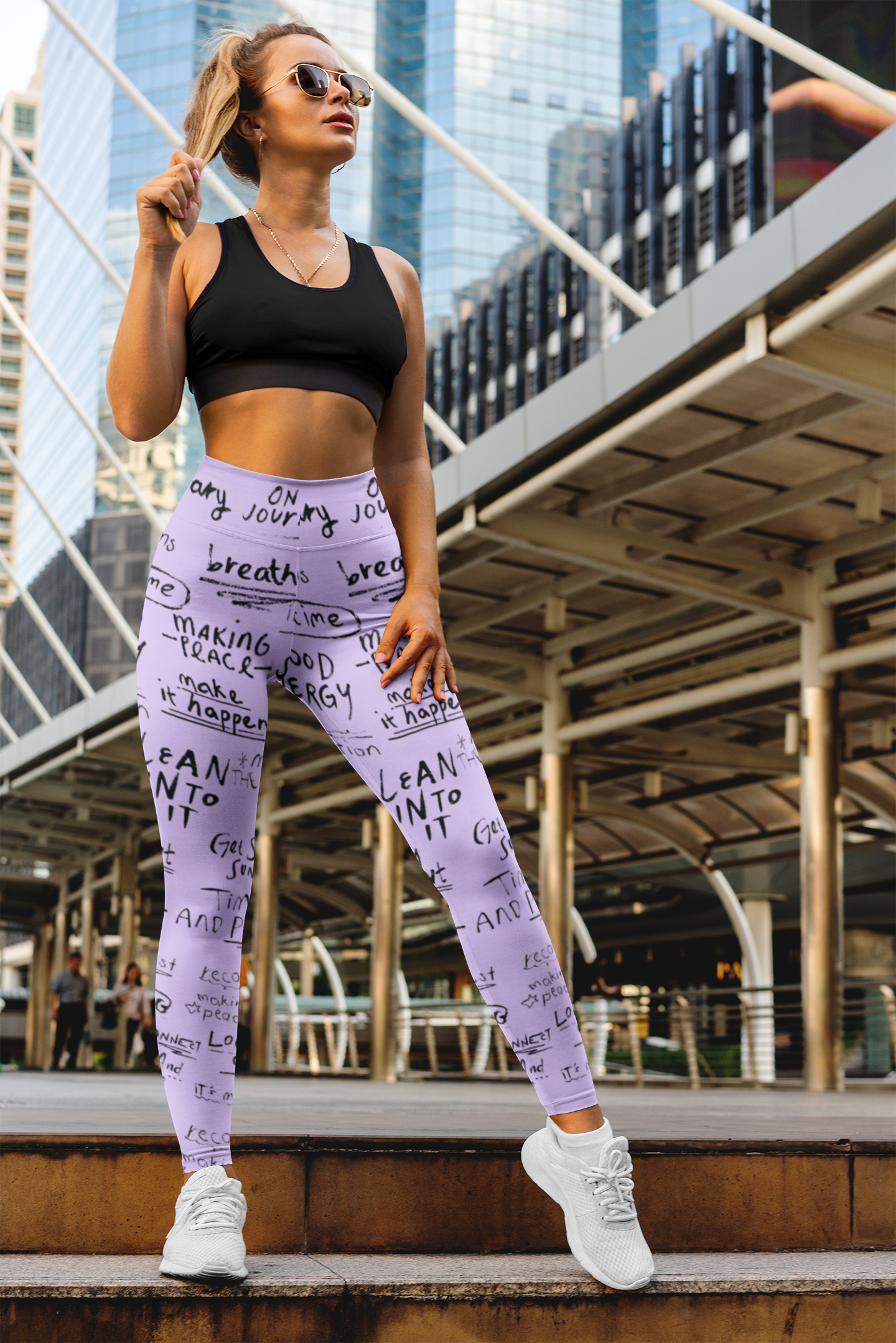 Positive Affirmations Stretchy Leggings