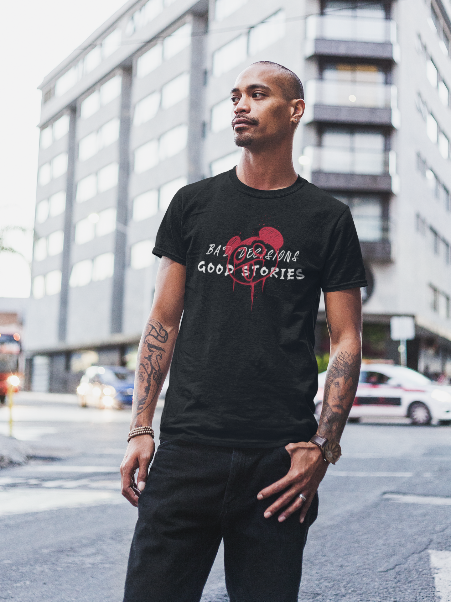 Bad Decisions, Good Stories Unisex Tee