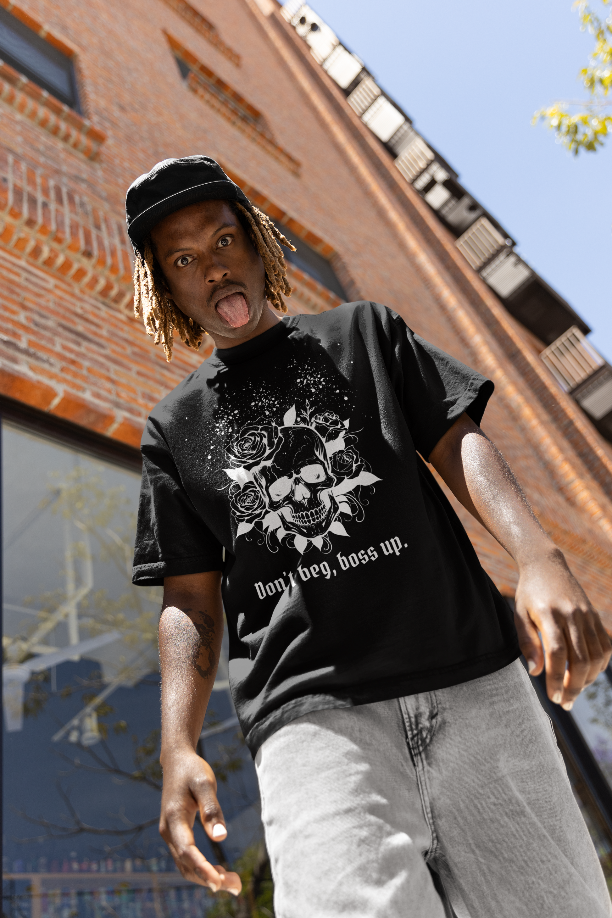 Don't beg, boss up. Oversized Tee