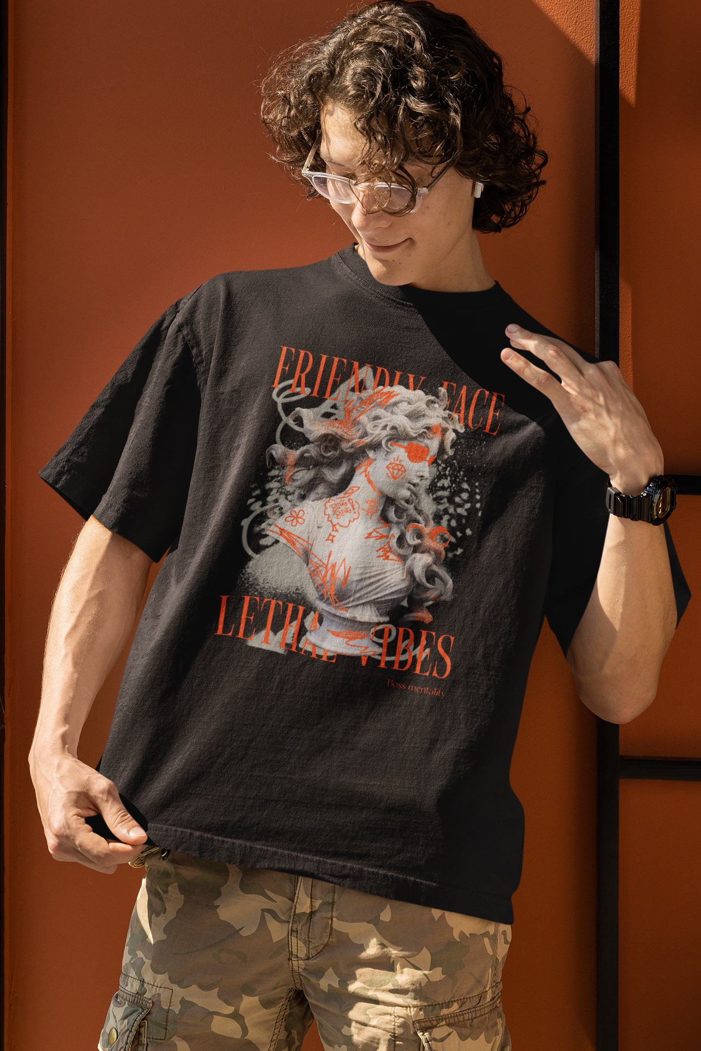 Friendly Face Lethal Vibes Oversized Tee