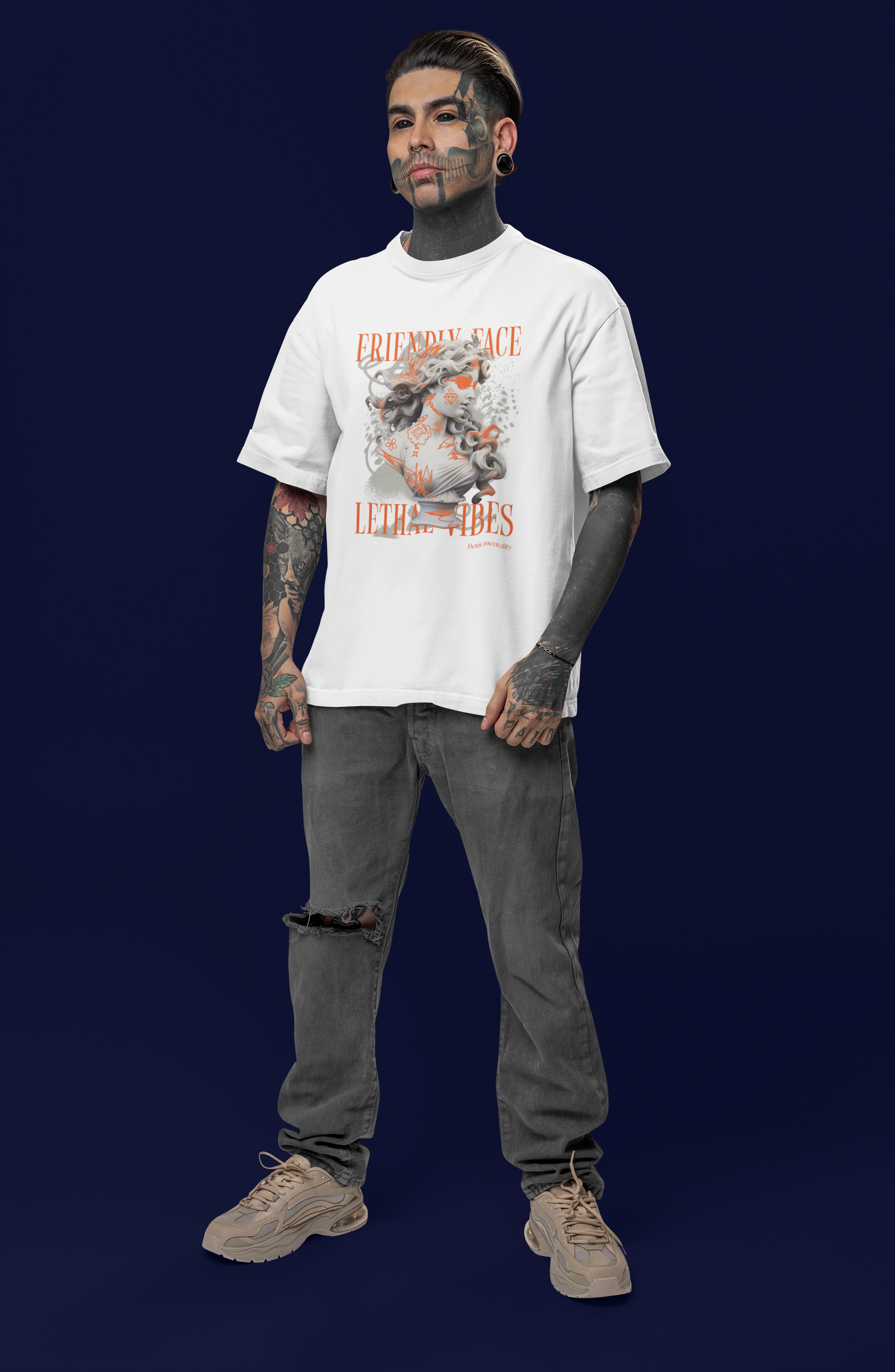 Friendly Face Lethal Vibes Oversized Tee