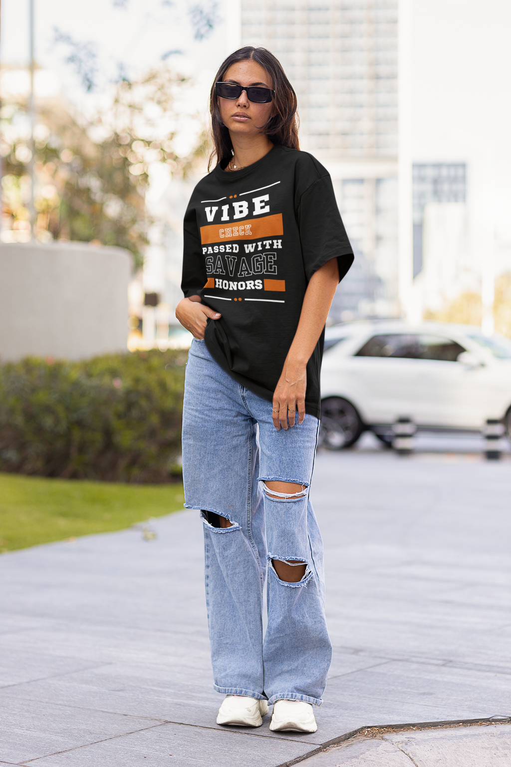 Vibe Check Passed Oversized Tee