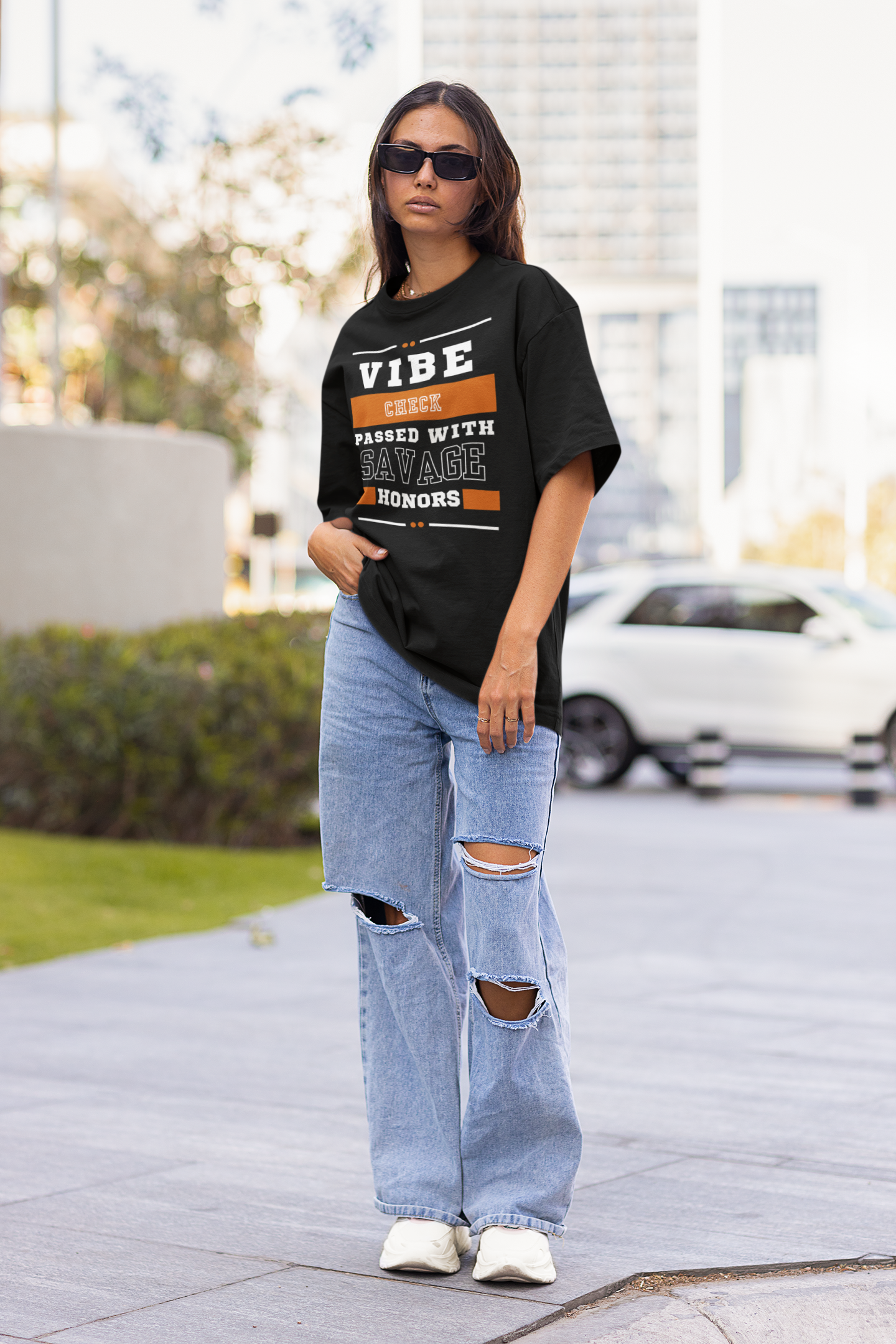 Vibe Check Passed Oversized Tee