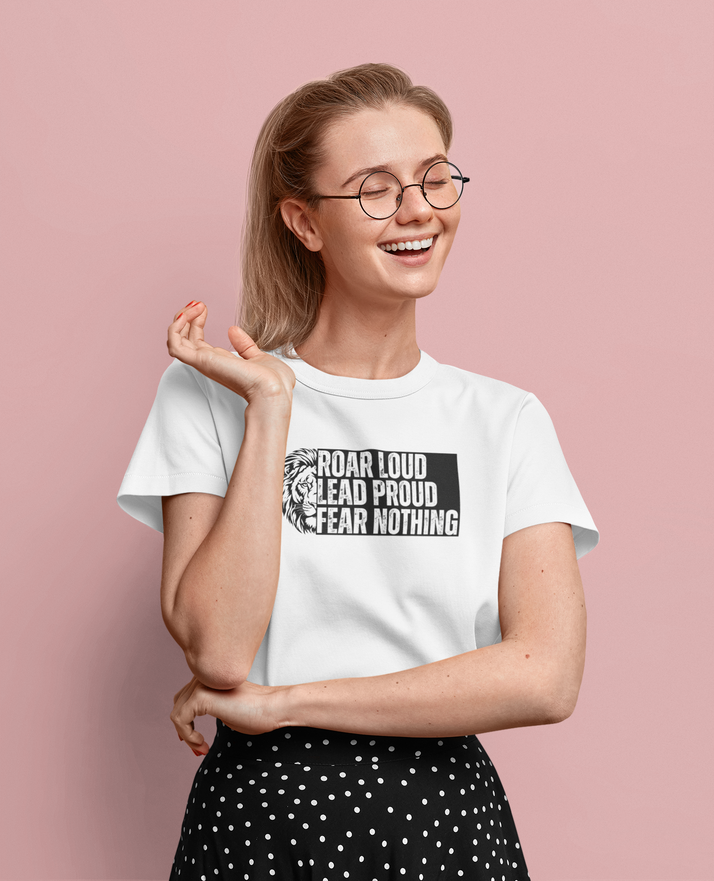 Roar Loud Lead Proud Fear Nothing Tee