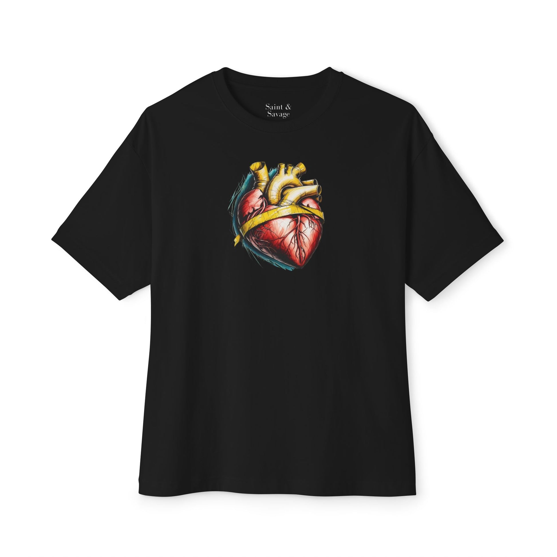 Caution Heart Oversized Tee