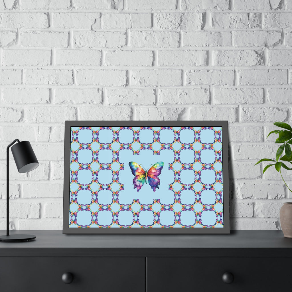 Colorful Butterfly Framed Paper Poster