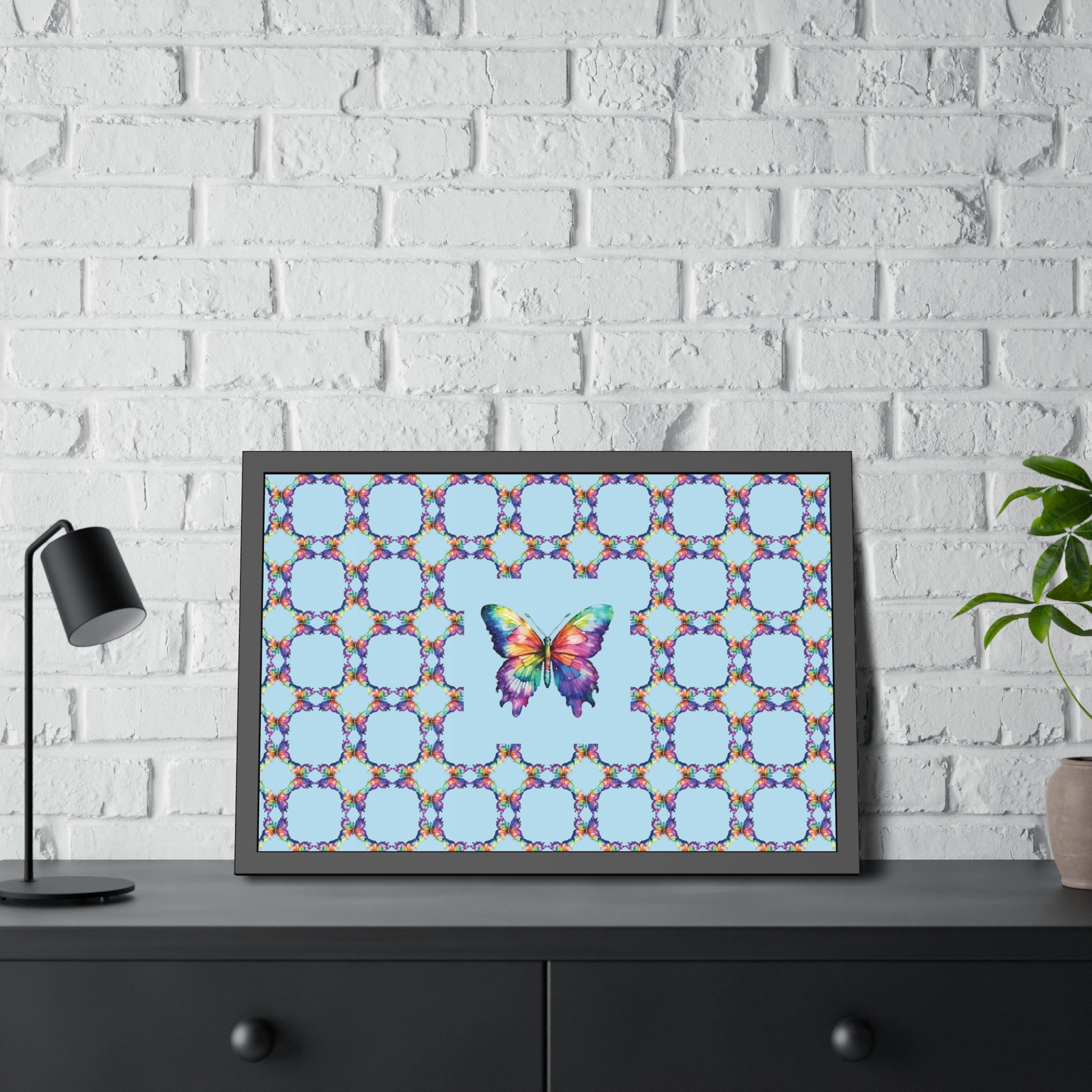 Colorful Butterfly Framed Paper Poster