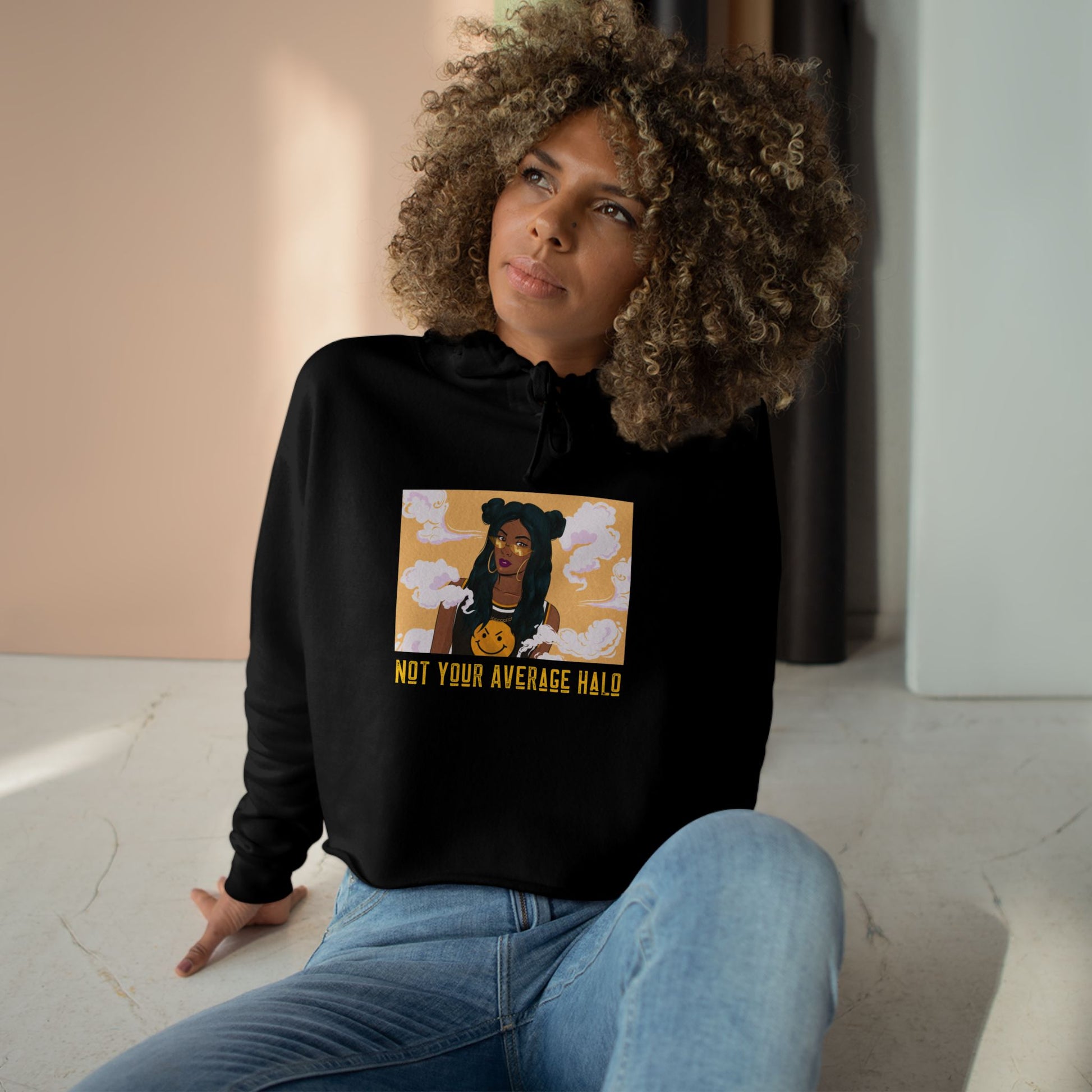 Not Your Average Halo Crop Hoodie