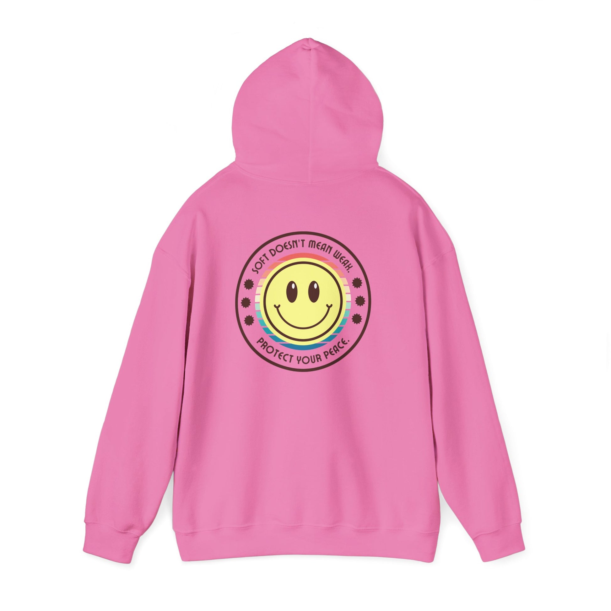 Pastel Smiley "Soft Doesn't Mean Weak" Hoodie