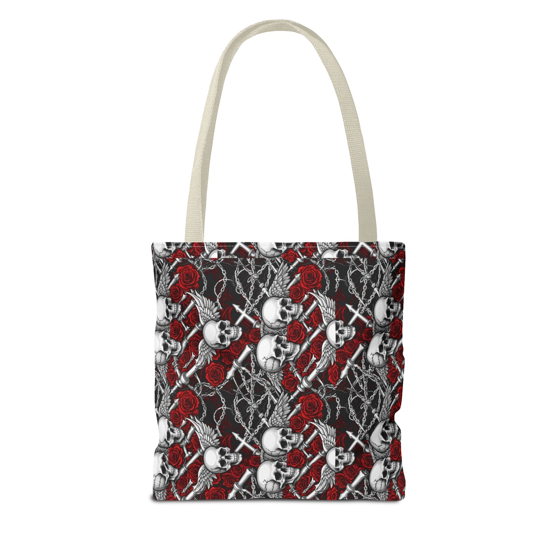 Gothic Skull & Rose Tote Bag