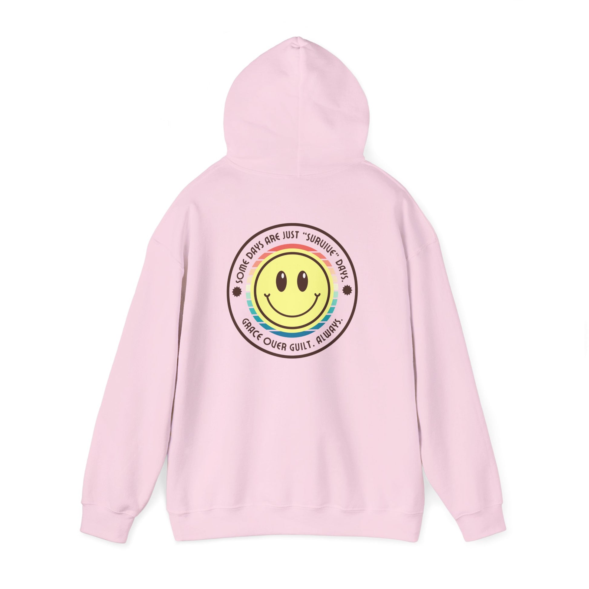 Pastel Smiley "Some Days Are Just Survive Days" Hoodie