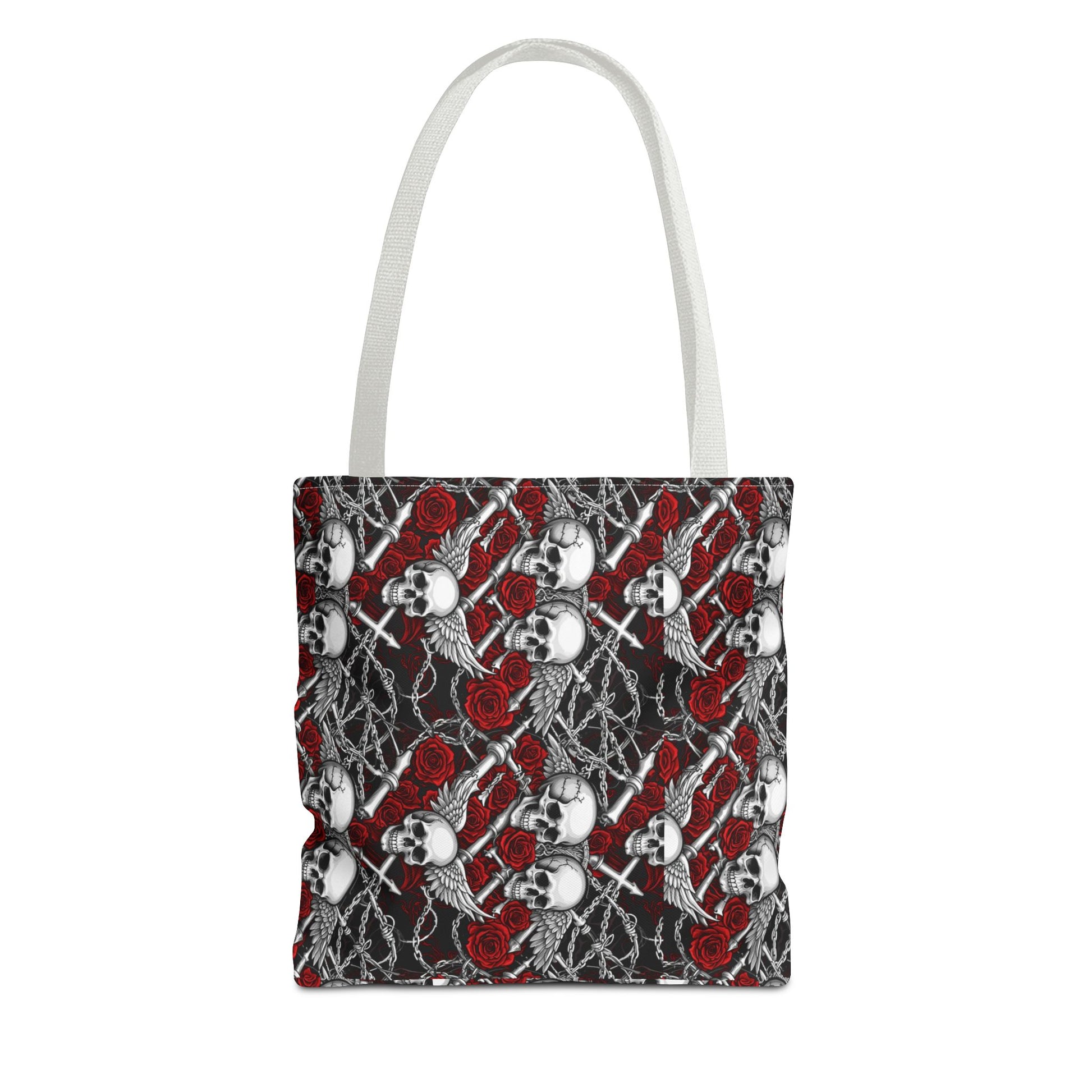 Gothic Skull & Rose Tote Bag