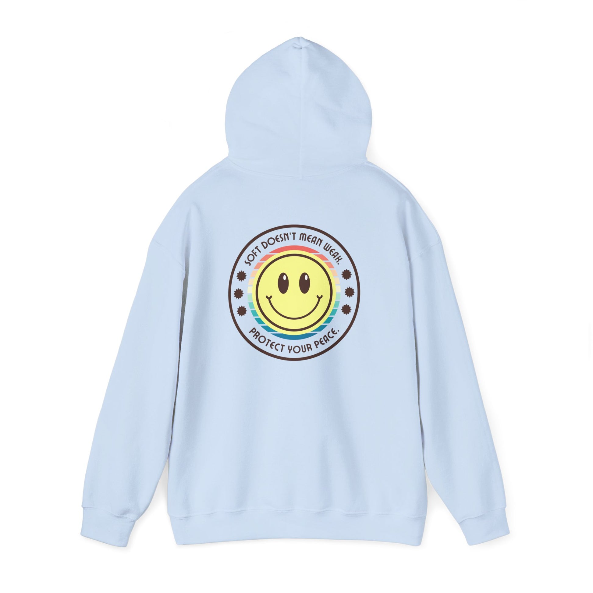 Pastel Smiley "Soft Doesn't Mean Weak" Hoodie