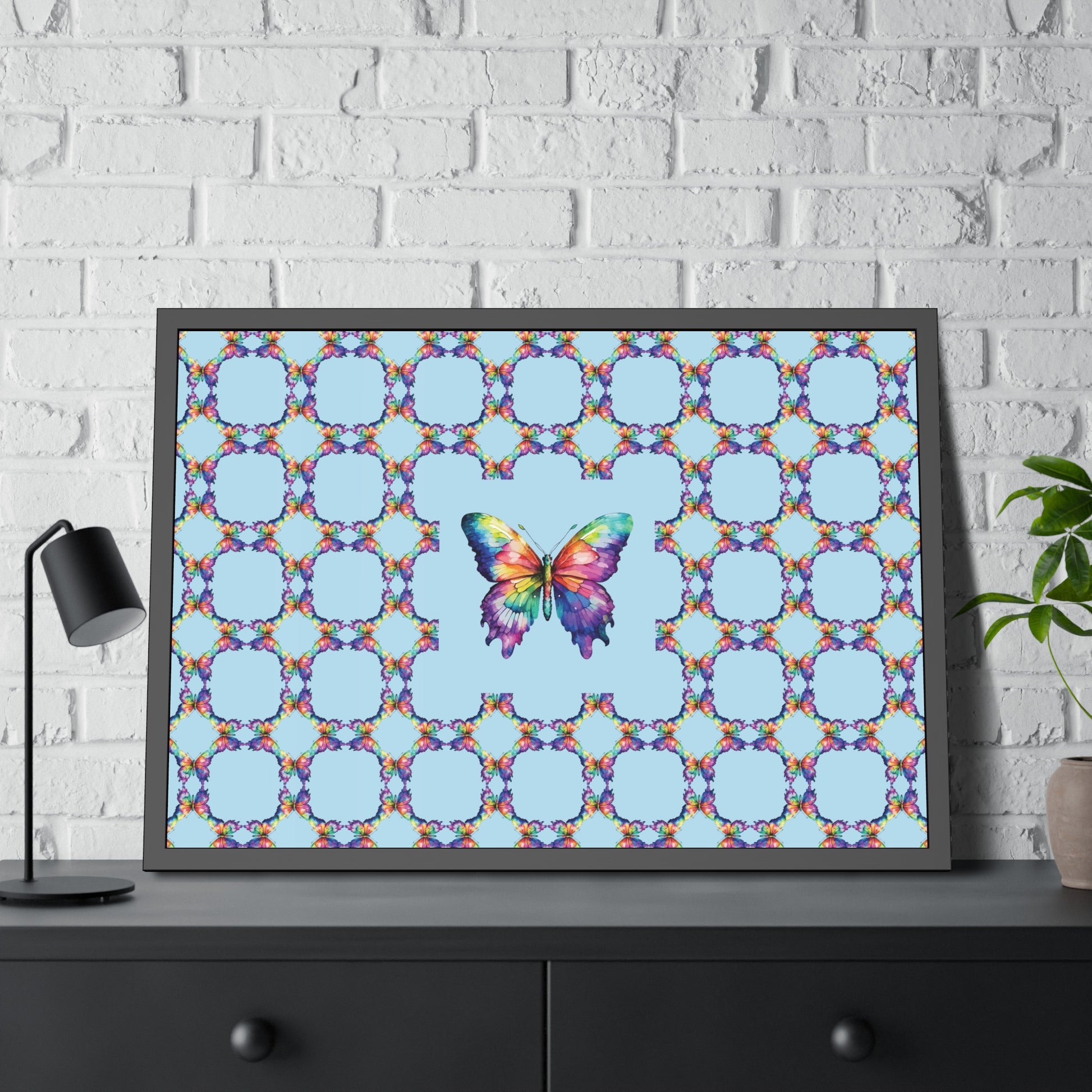 Colorful Butterfly Framed Paper Poster