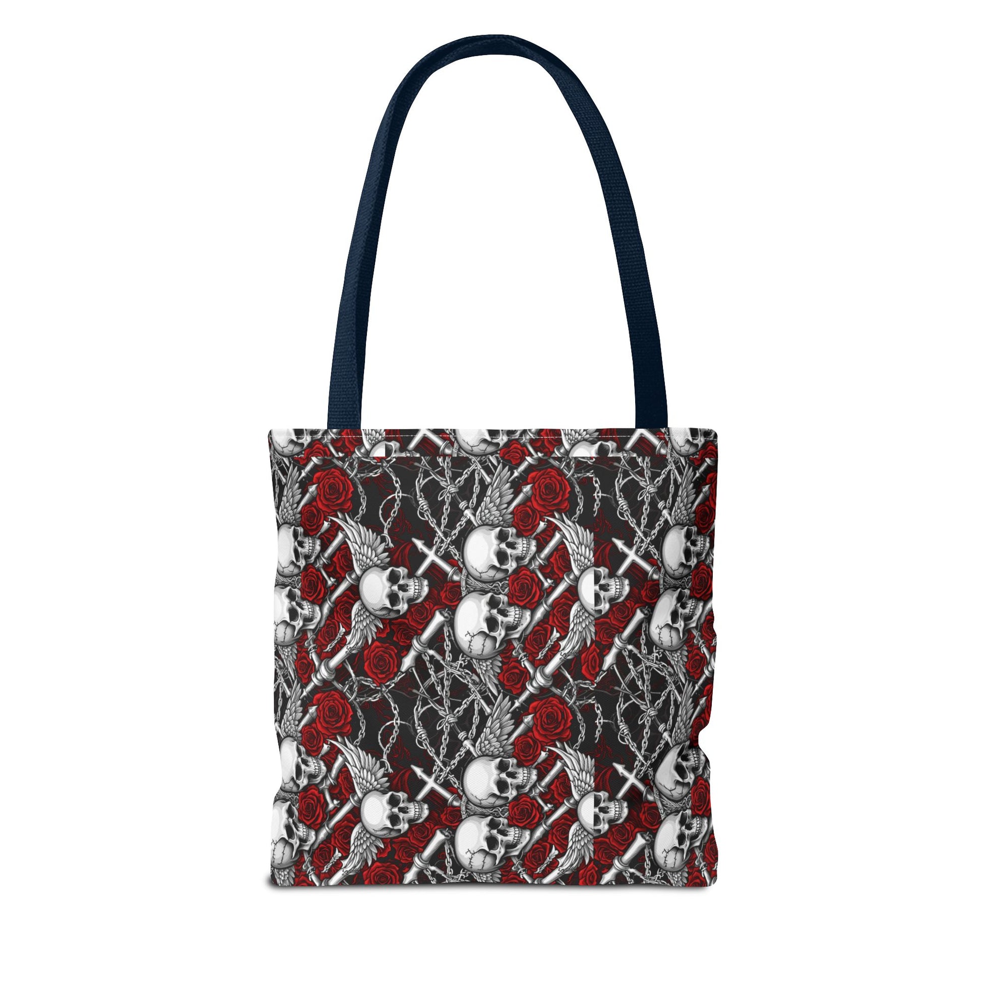 Gothic Skull & Rose Tote Bag
