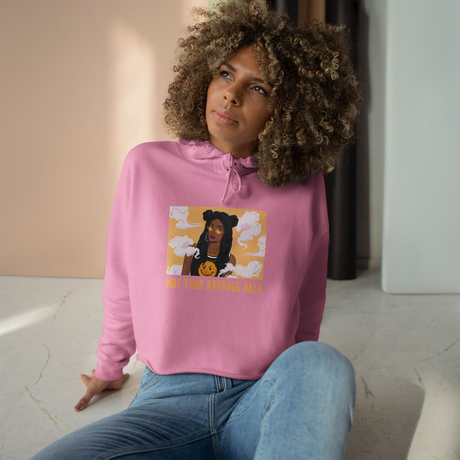 Not Your Average Halo Crop Hoodie