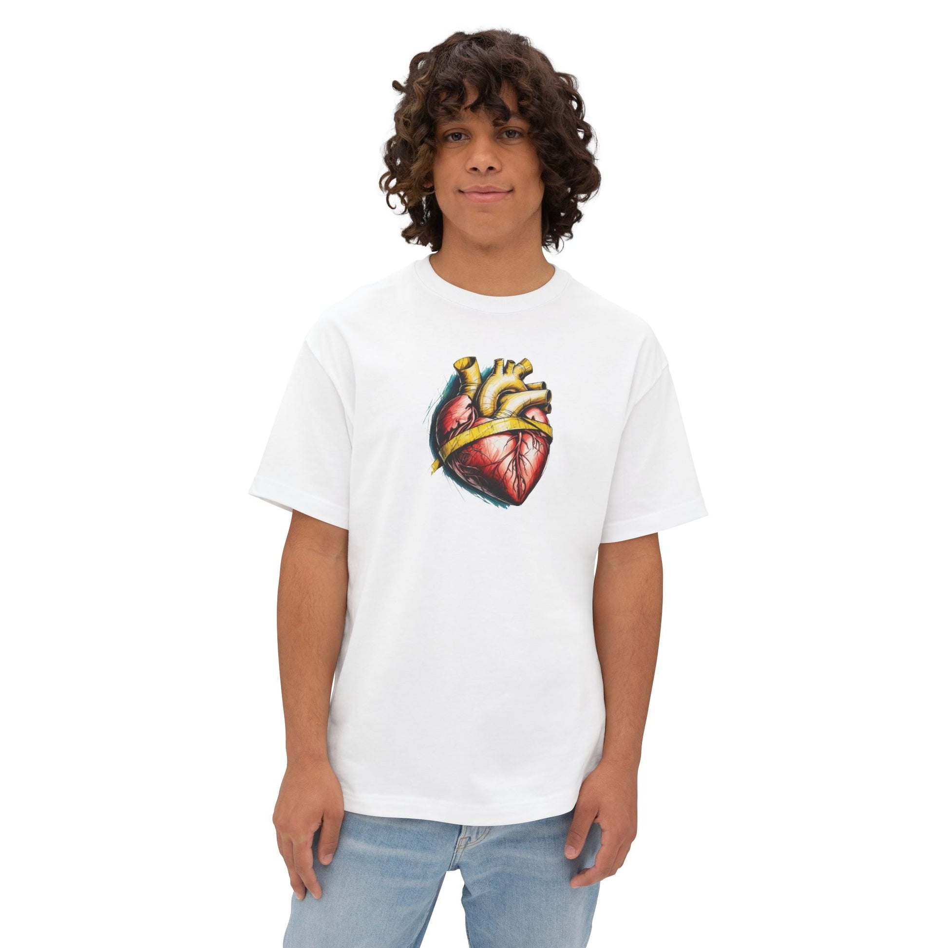Caution Heart Oversized Tee