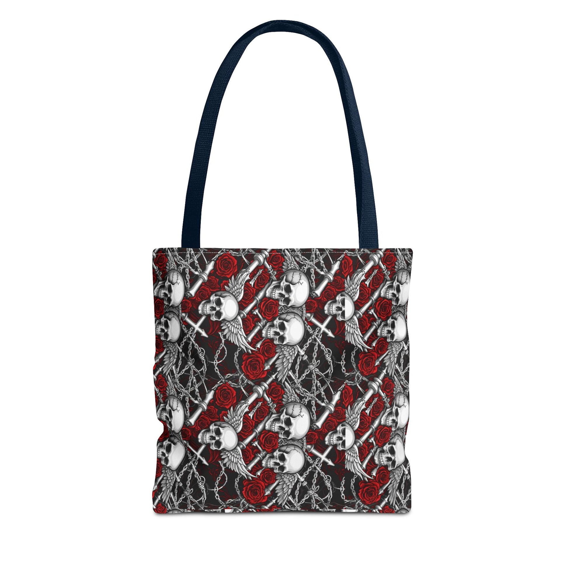 Gothic Skull & Rose Tote Bag
