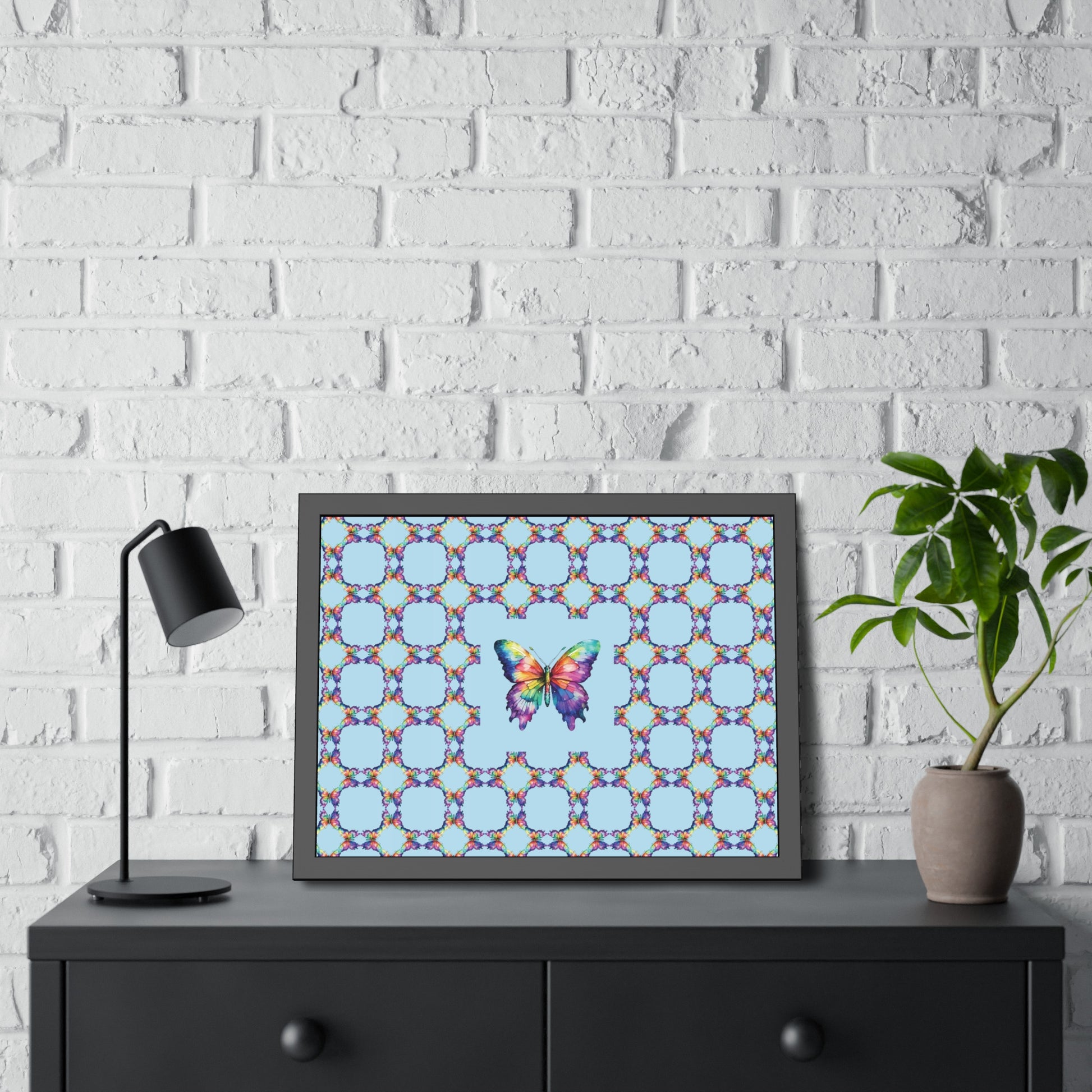 Colorful Butterfly Framed Paper Poster
