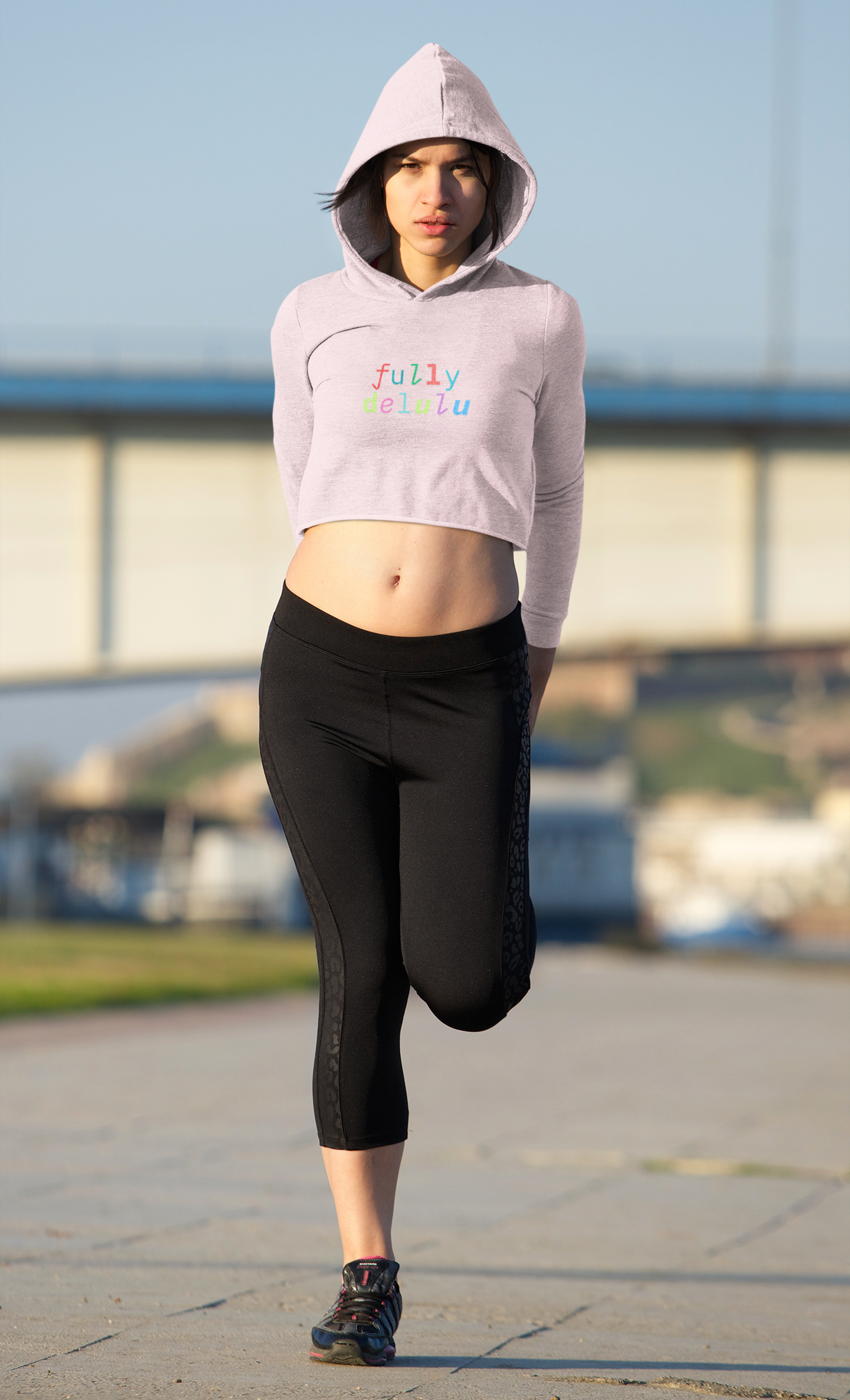 Fully Delulu Cropped Hoodie